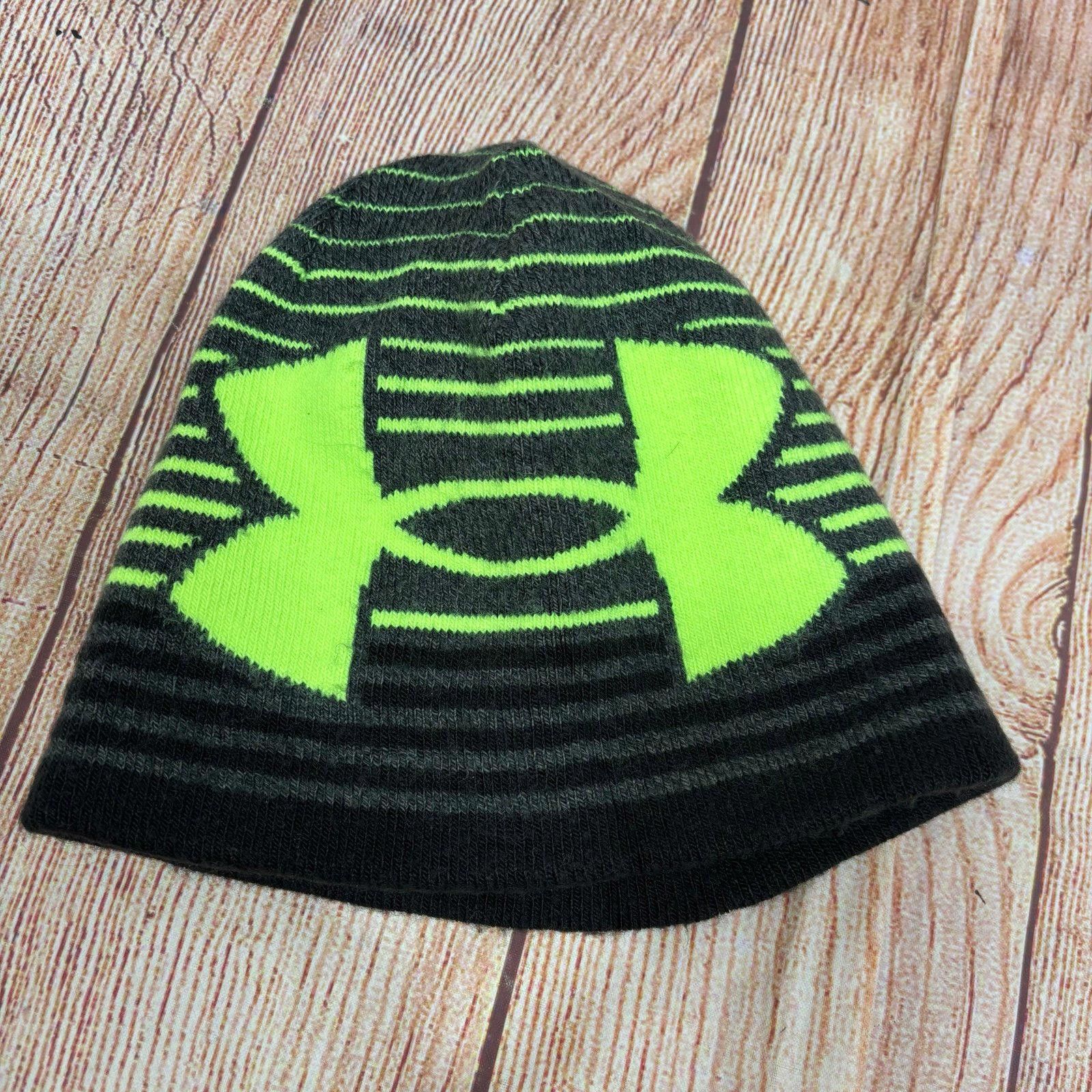 Under Armour Under Armour Striped Knit Beanie Hat Kids Size ONE SIZE - 1 Thumbnail