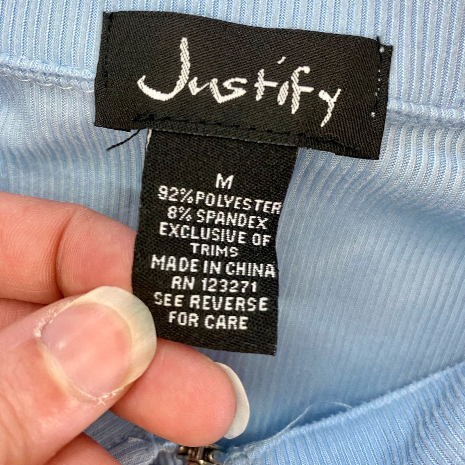 Other Justify Blue Mini Shirt Dress Juniors Medium Womens XSmall Size M / US 6-8 / IT 42-44 - 11 Thumbnail