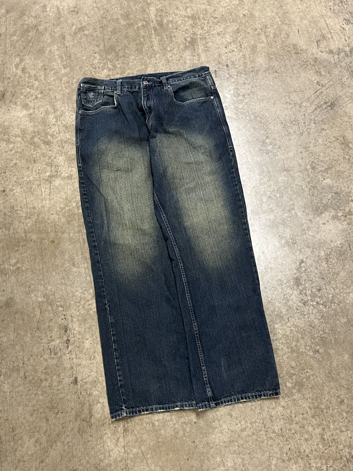 Rocawear × Vintage Y2k Roca wear baggy fit faded embroidered denim wide leg Size US 38 / EU 54 - 6 Thumbnail