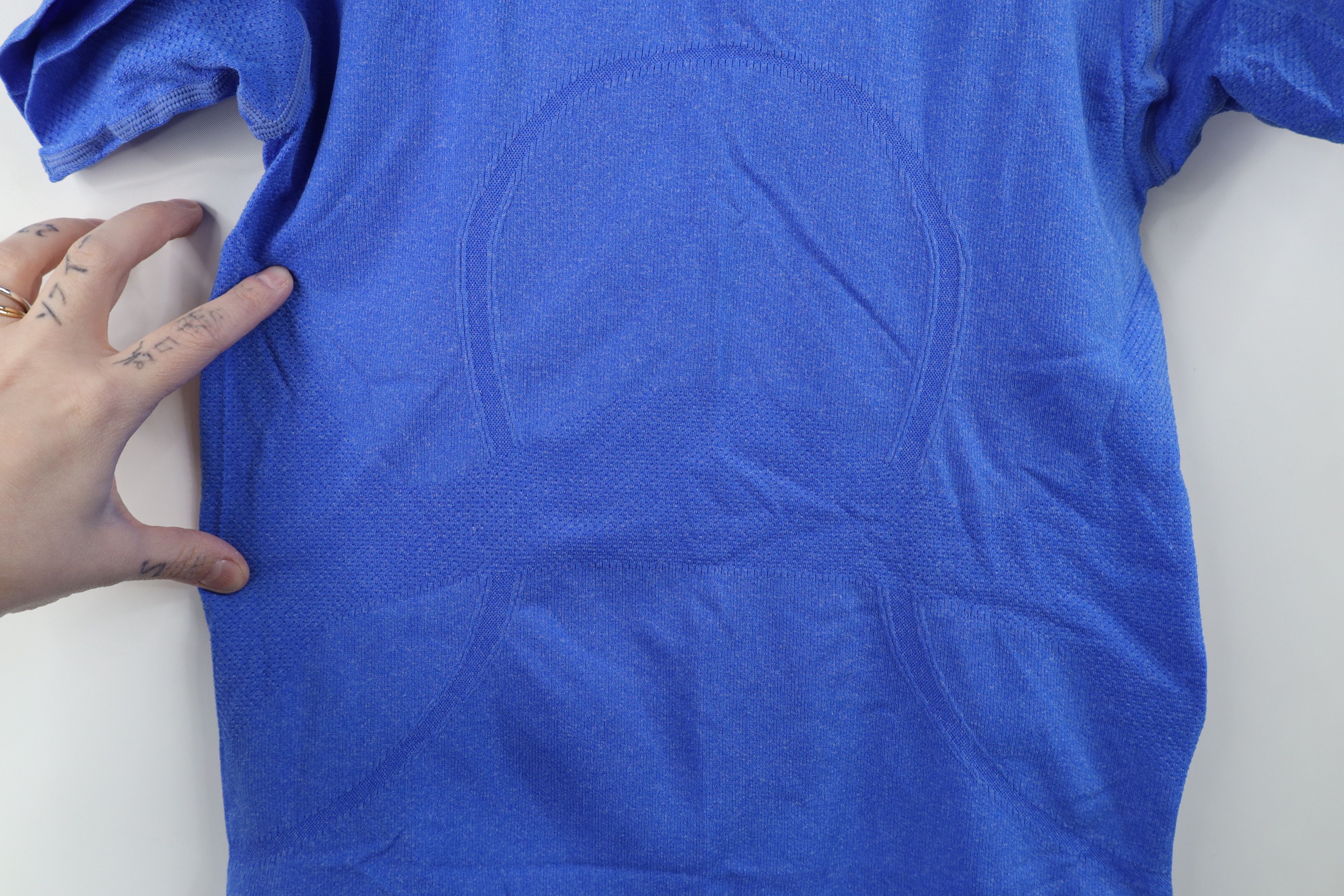 Lululemon Lululemon Tech Short Sleeve Training Gym T-Shirt Blue Knit Size M / US 6-8 / IT 42-44 - 4 Thumbnail