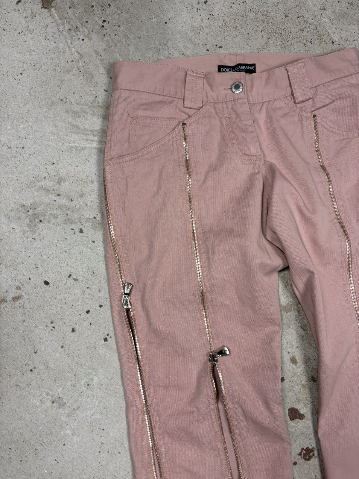 Dolce & Gabbana SS 2003 Dolce & Gabbana Sex Pink Multi Zippers Pants Size 26" / US 2 / IT 38 - 11 Thumbnail