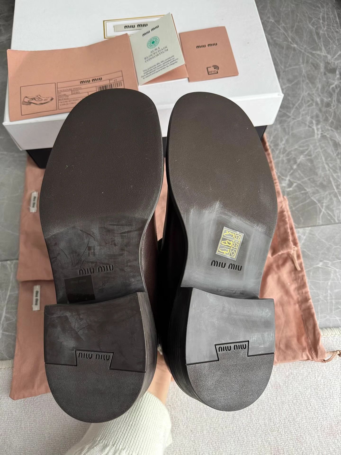 Miu Miu MiuMiu Cutout Mary Jane T-Strap Platform Shoes K6 Size US 7 / IT 37 - 8 Thumbnail