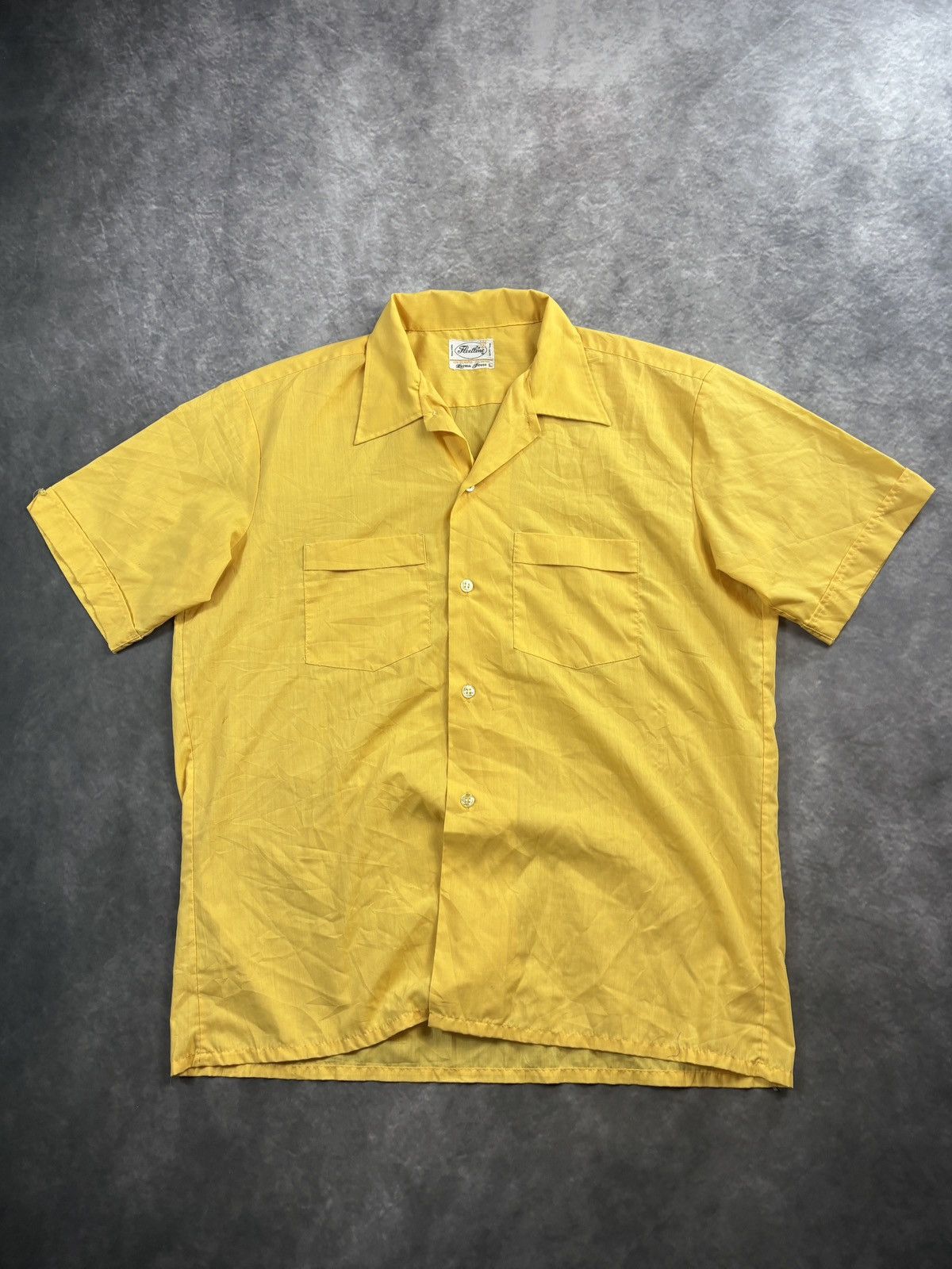 Vintage 1960s Bowling Shirt True Vintage Camp Collar Fleetline Short Size US M / EU 48-50 / 2 - 12 Thumbnail