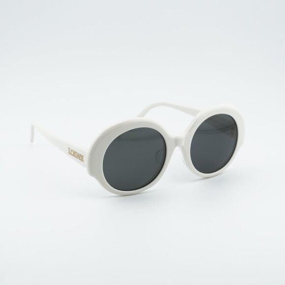 Loewe Loewe LW40135F 25A Sunglasses White Round Frame, Grey Lenses Size ONE SIZE - 5 Thumbnail