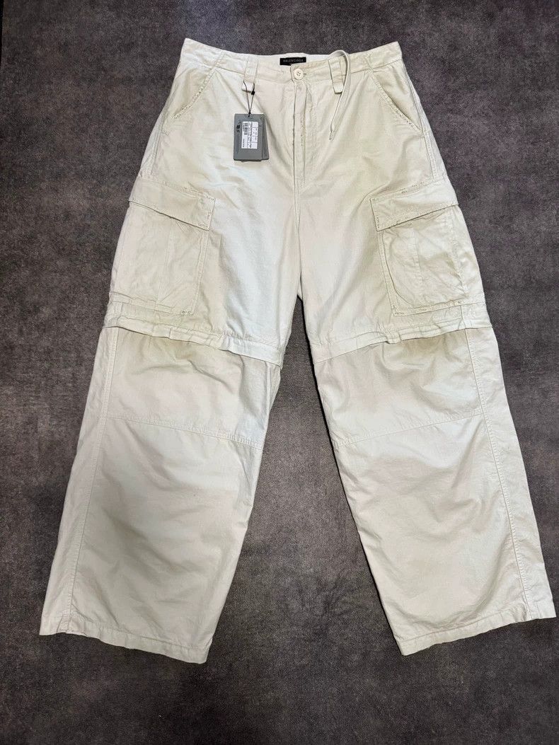 Balenciaga Balenciaga size S White old damaged cargo overalls Size US 27 - 1 Thumbnail