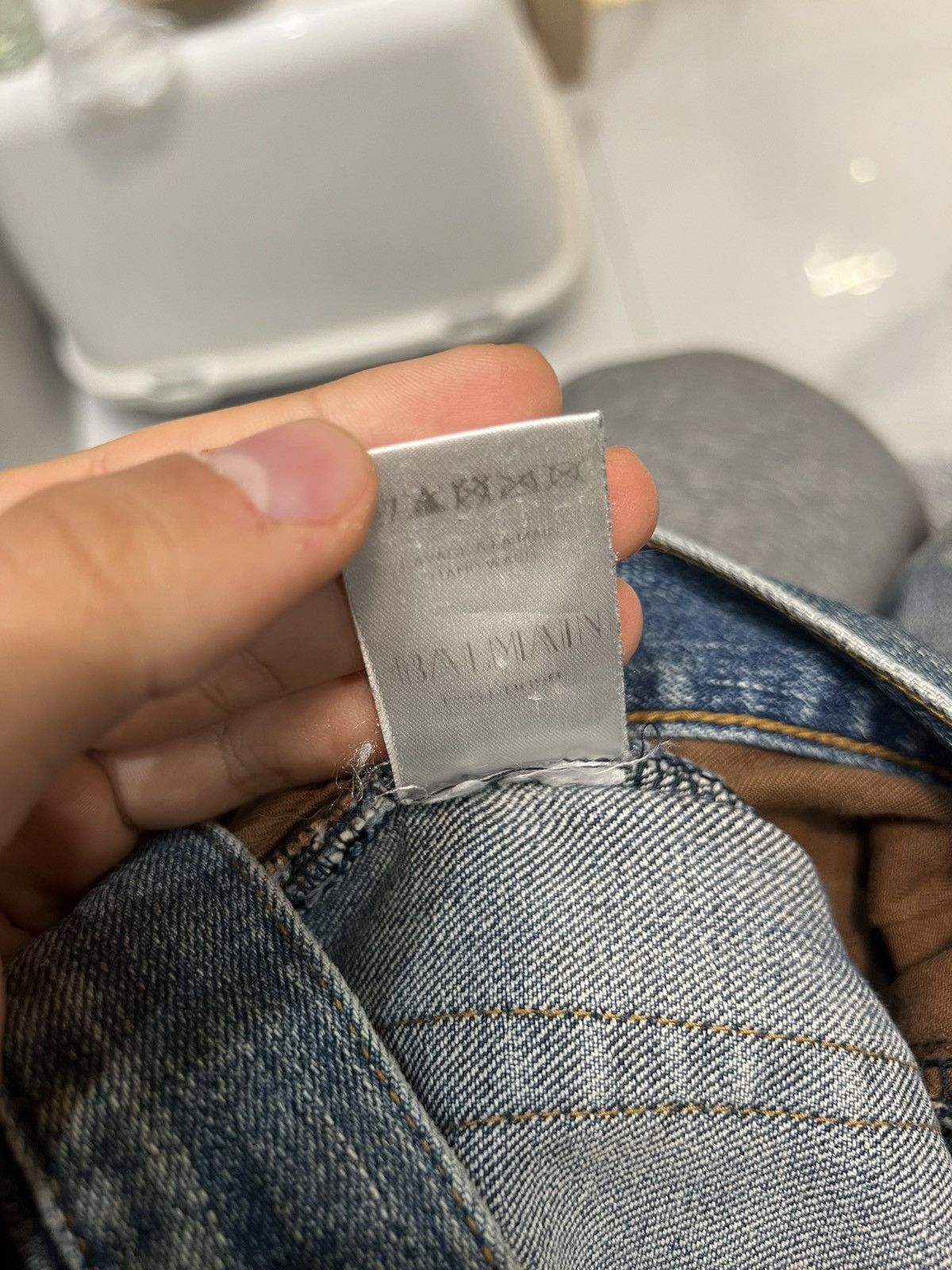 Balmain Aw14 biker japanese denim Size US 31 - 8 Thumbnail