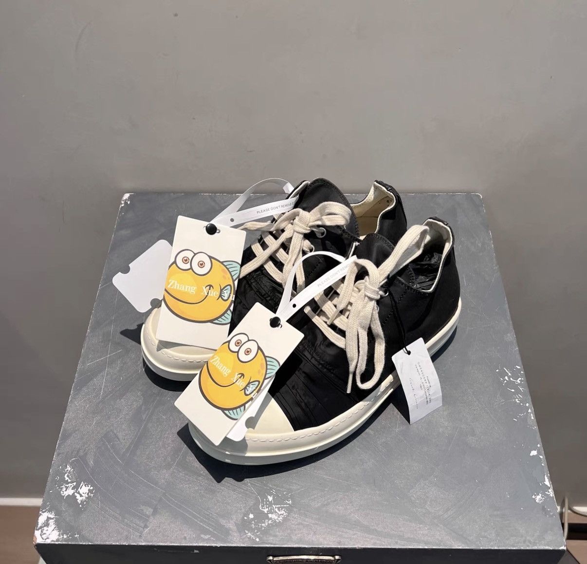 Rick Owens Rick Owens DRKSHDW Low-Top Silk Strap Sneakers Size US 6.5 / EU 39-40 - 2 Thumbnail