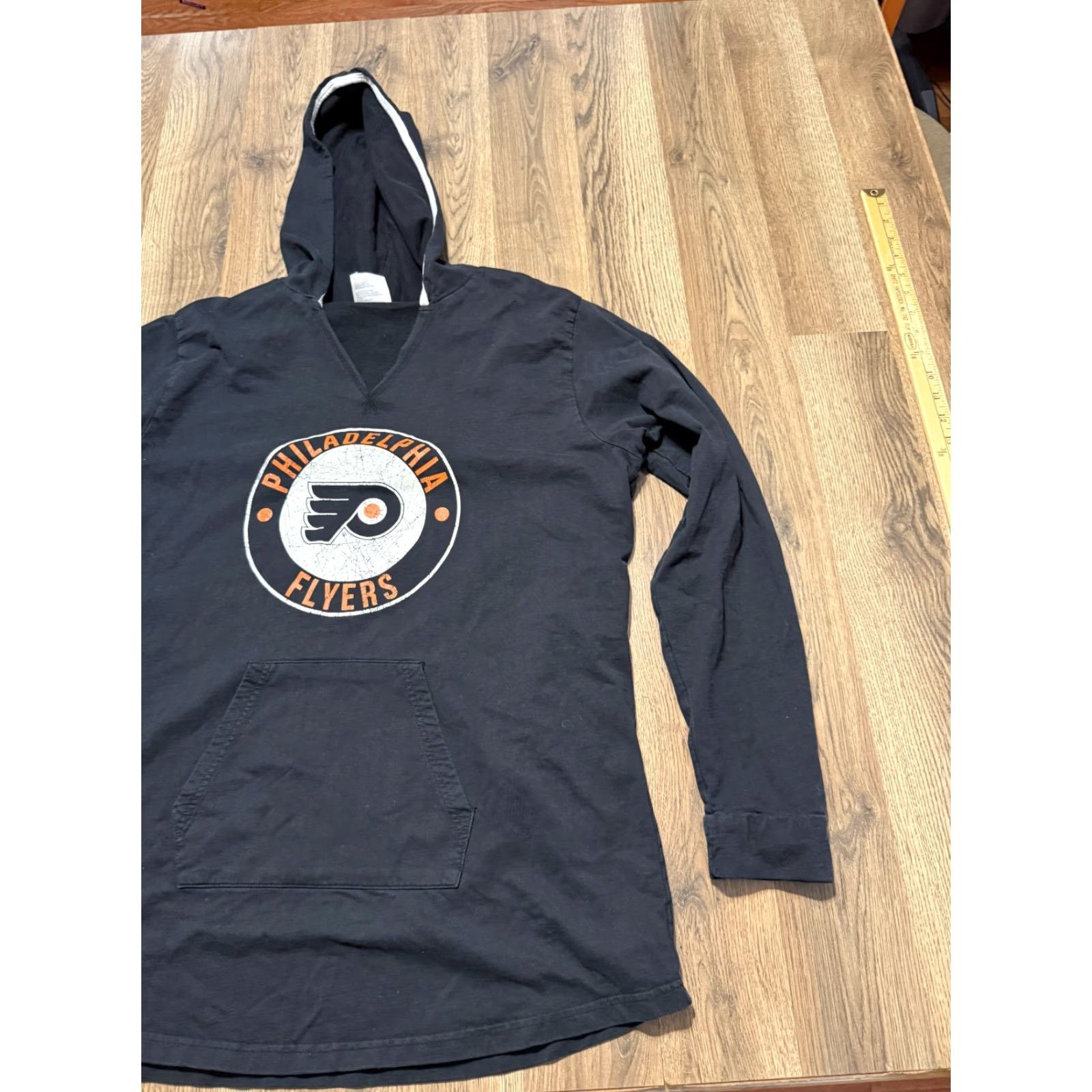 NHL NHL Calhoun Shirt Men's Large Black White Orange Hooded Philadelphia Flyers Crew Neck T-Shirt Mens Size US L / EU 52-54 / 3 - 4 Thumbnail