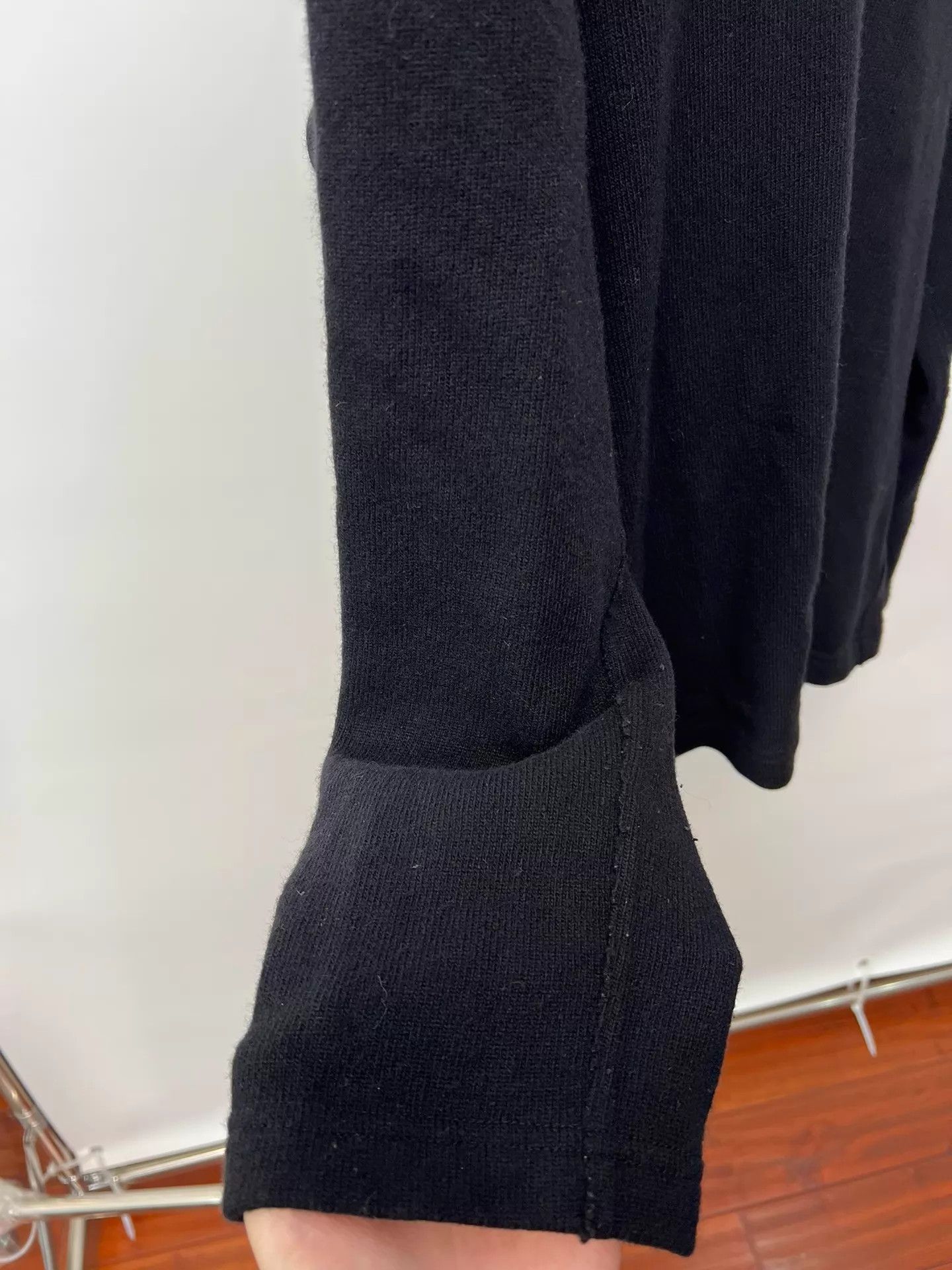 Yohji Yamamoto Yohji Yamamoto Wool Knit Color Blocked Hoodie White Size US L / EU 52-54 / 3 - 3 Thumbnail