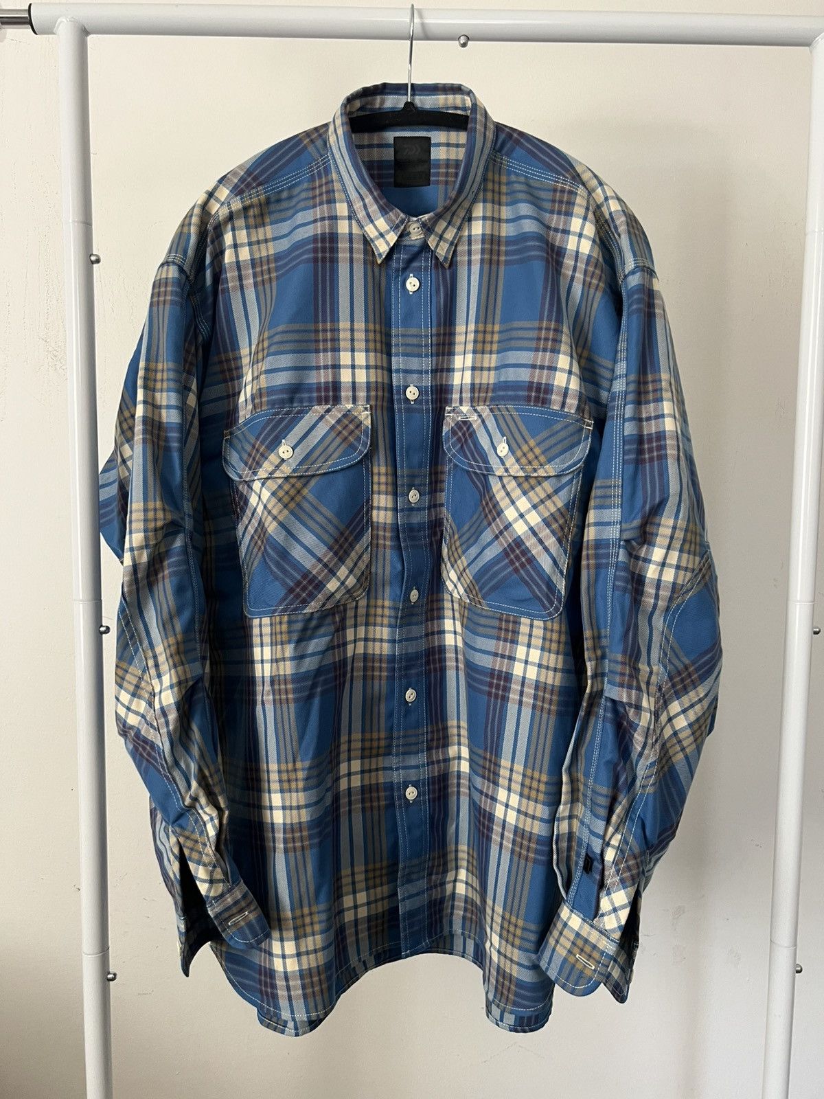 DAIWA PIER39 Daiwa Pier39 Tech Elbow Patch Work Shirt- Flannel Size US L / EU 52-54 / 3 - 1 Thumbnail