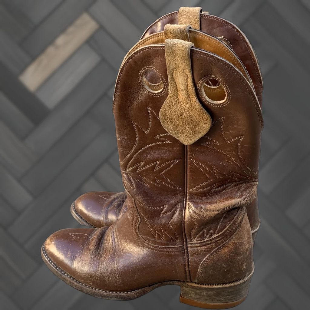 Vintage VINTAGE Alberta Boot Company Canada cowboy boots western cowgirl brown size 6 D Size US 6 / IT 36 - 1 Thumbnail