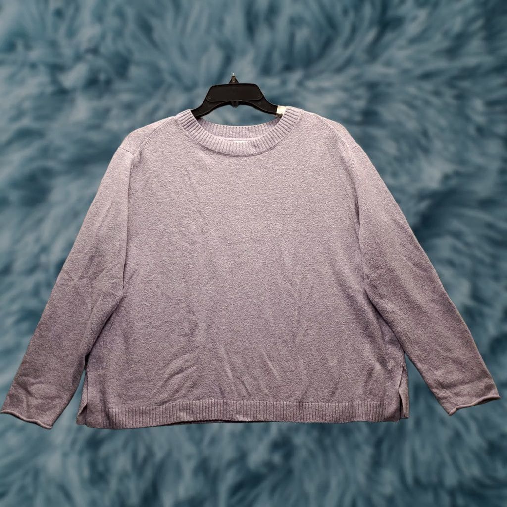 J. Jill J. Jill Sweater Womens Size M Purple Knit Oversized Crew Neck Pullover Size M / US 6-8 / IT 42-44 - 1 Thumbnail
