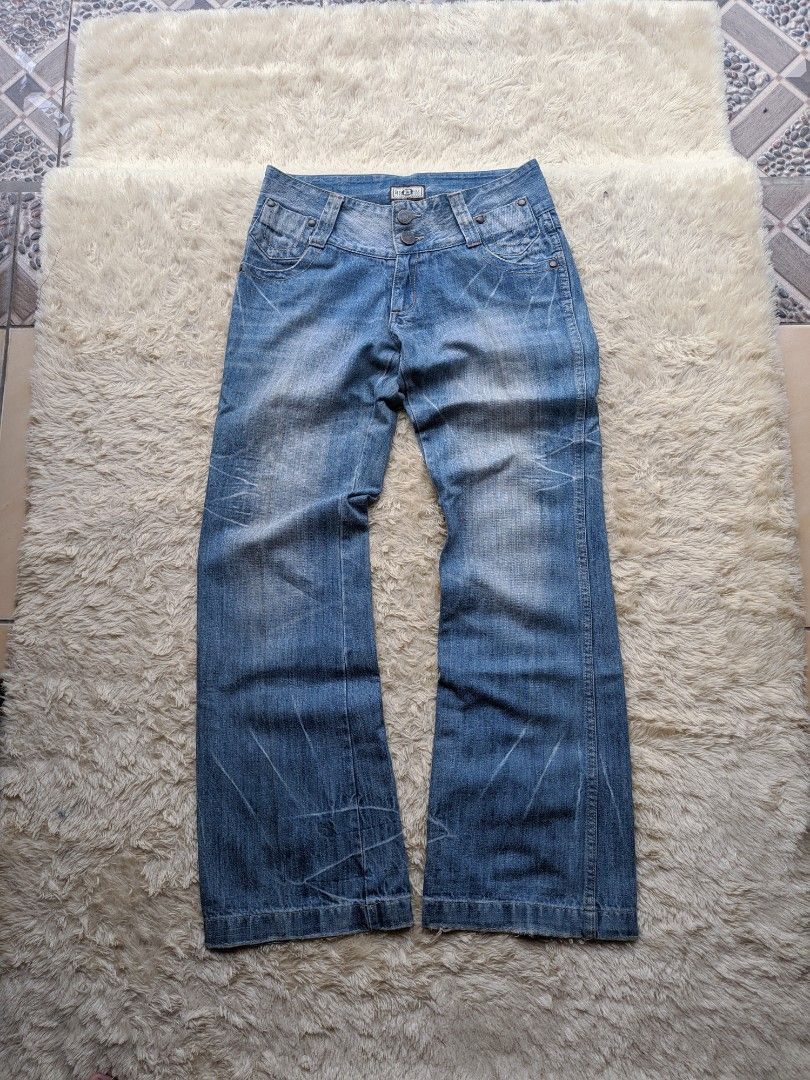 image of Hysteric Glamour x Tornado Mart Vintage Japanese Flare Low Rise Denim, Men's (Size 30)