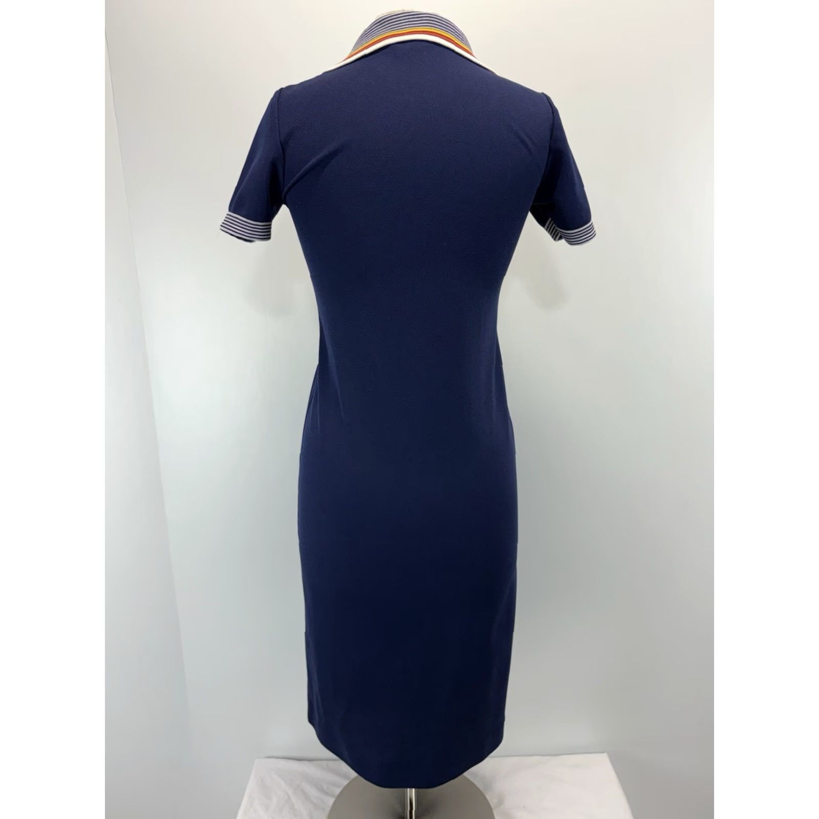 Vintage VINTAGE JC Penney Midi Polo Dress Shirt Dress Juniors 7/8 Navy Striped Collar 1960s Mens? Womens? Wait. Size M / US 6-8 / IT 42-44 - 3 Thumbnail