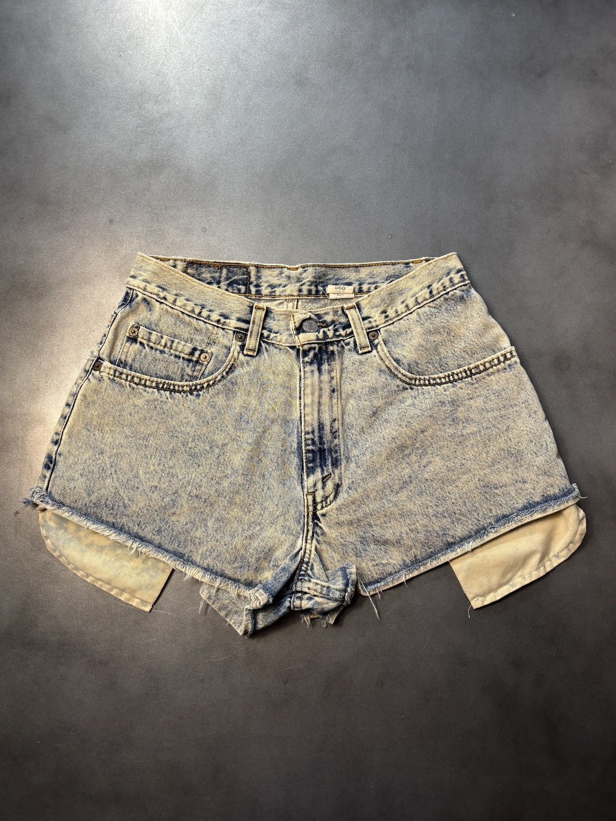 Levi's × Vintage 1990s Levis Cutoff Jorts Vintage Jeans Shorts Red Tab 560 29 Size US 29 - 10 Thumbnail
