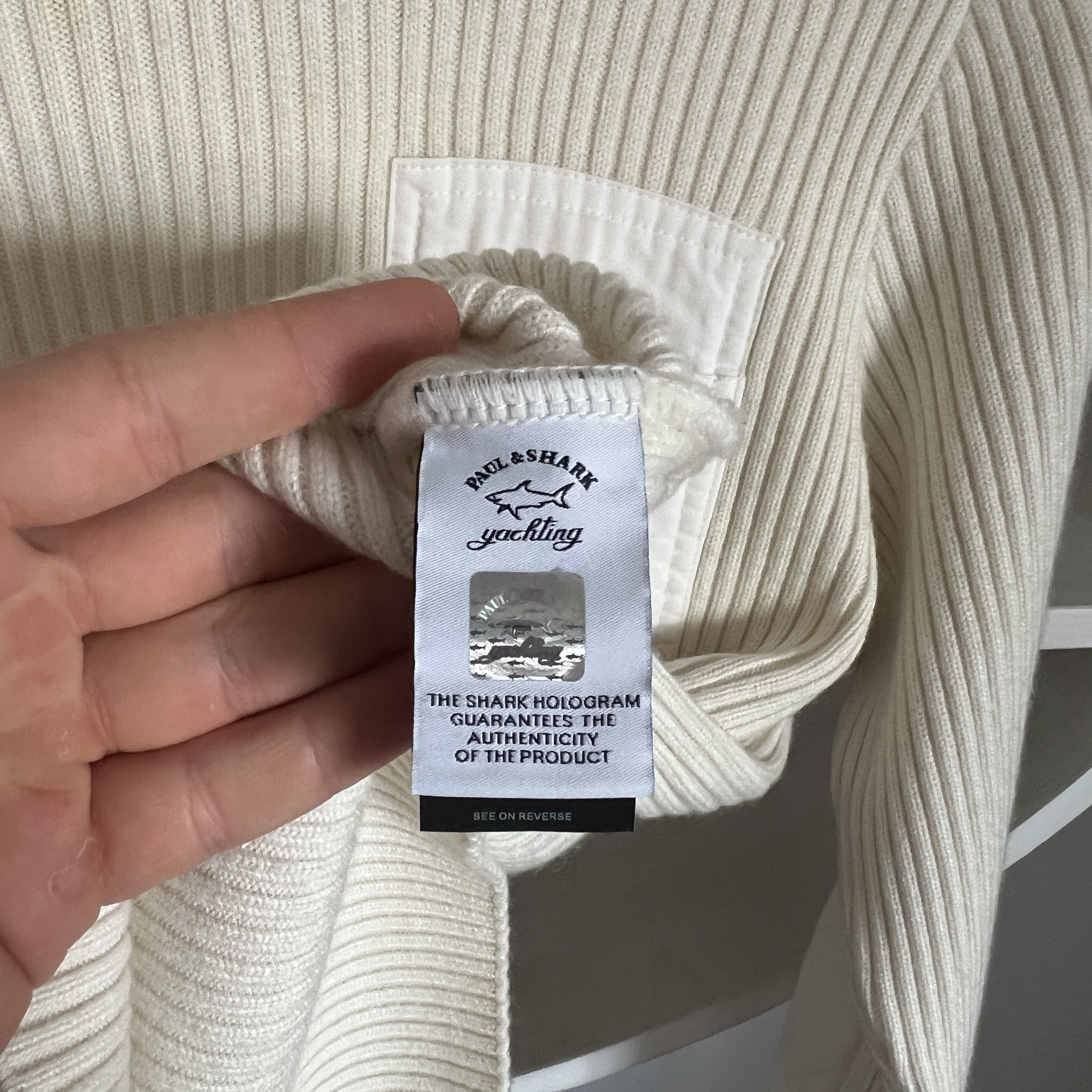 Paul & Shark PAUL & SHARK Archive 1983 Sweater Fisherman Wool White Beige Size US M / EU 48-50 / 2 - 8 Thumbnail