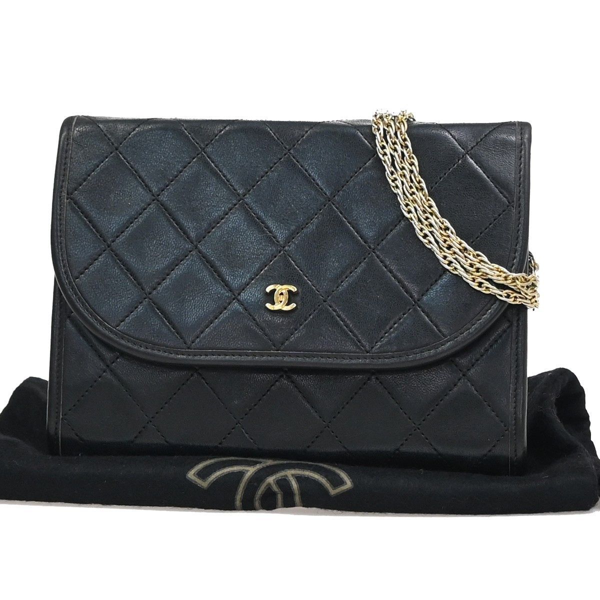 Chanel Chanel Vintage Round Flap Bag Quilted Lambskin Size ONE SIZE - 1 Thumbnail