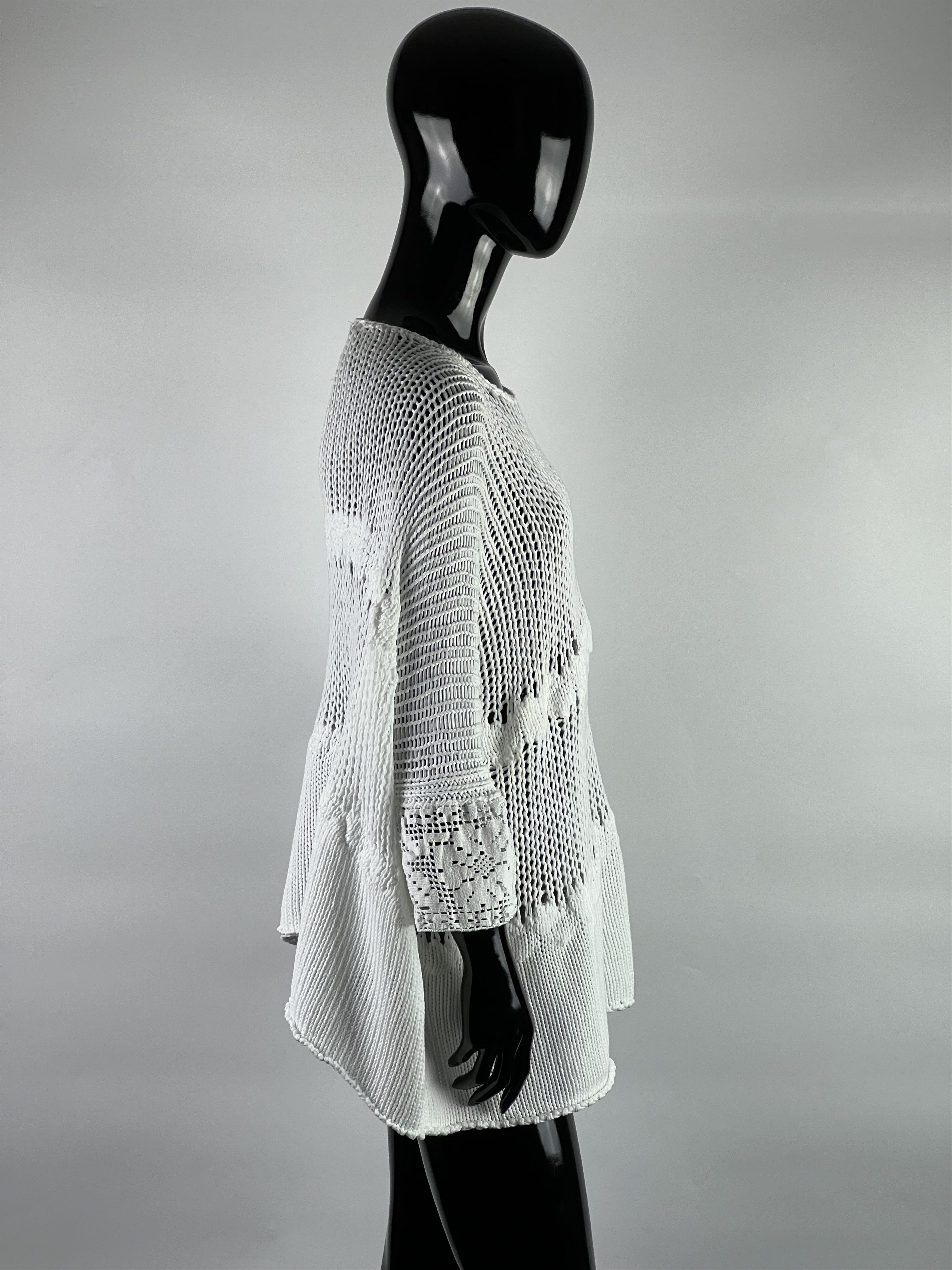 TWINSET Twinset Simona Barbieri Mesh Knit Sweater Oversized Size ONE SIZE - 2 Thumbnail
