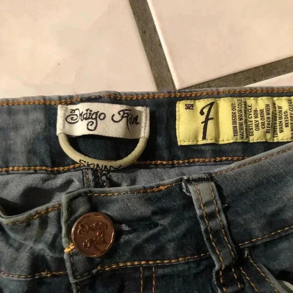 Designer Indigo FIn Women's Skinny Jeans - Size 7 Size 30" / US 8 / IT 44 - 4 Thumbnail
