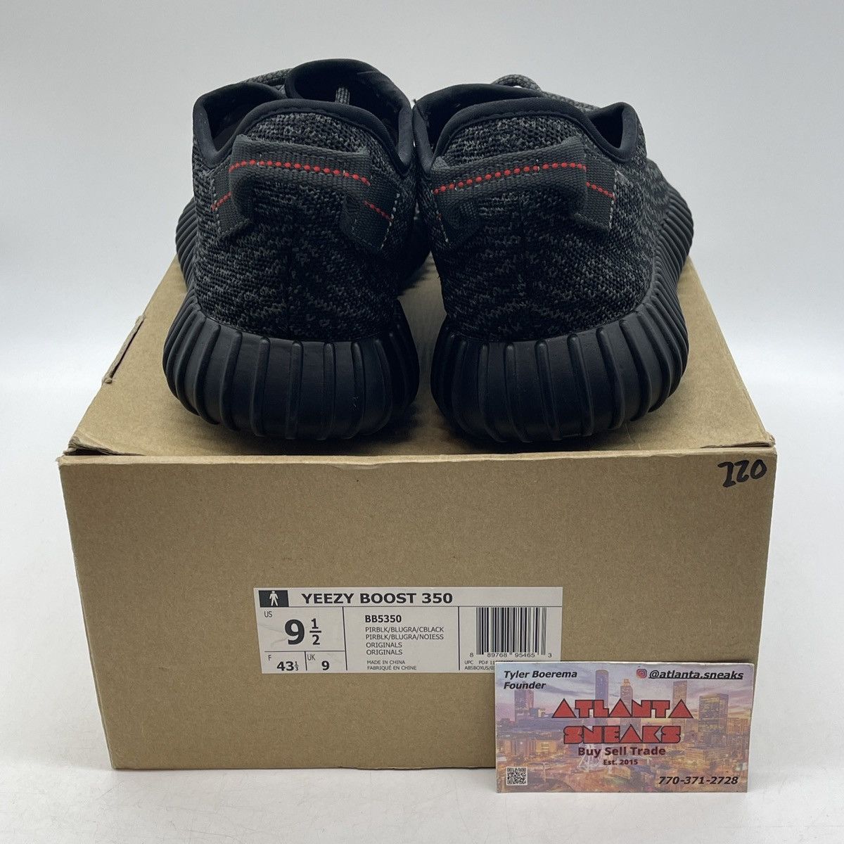 Adidas Yeezy boost 350 pirate black Size US 9.5 / EU 42-43 - 3 Thumbnail