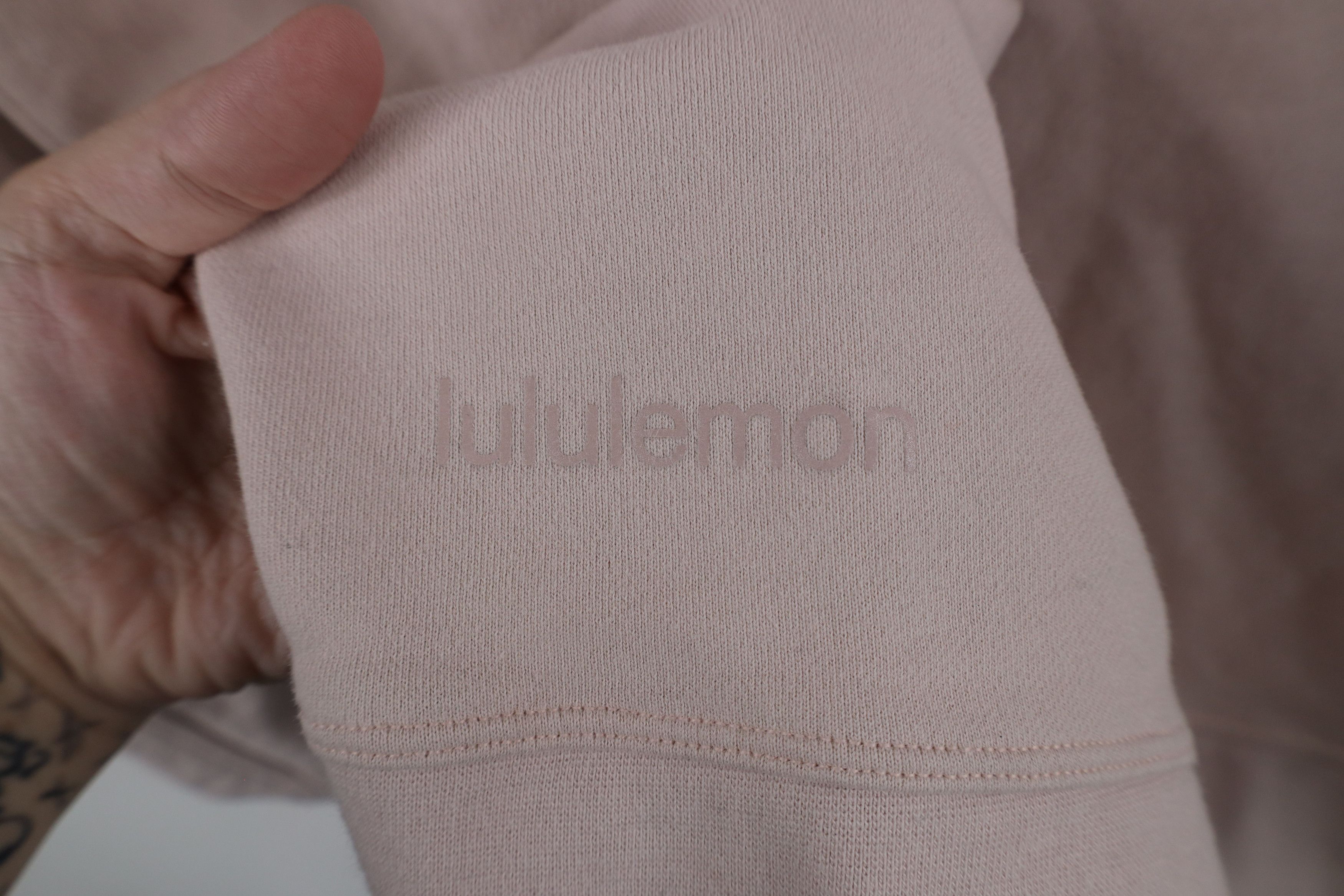 Lululemon × Vintage Lululemon French Terry Crewneck Sweatshirt Light Pink Size L / US 10 / IT 46 - 9 Thumbnail