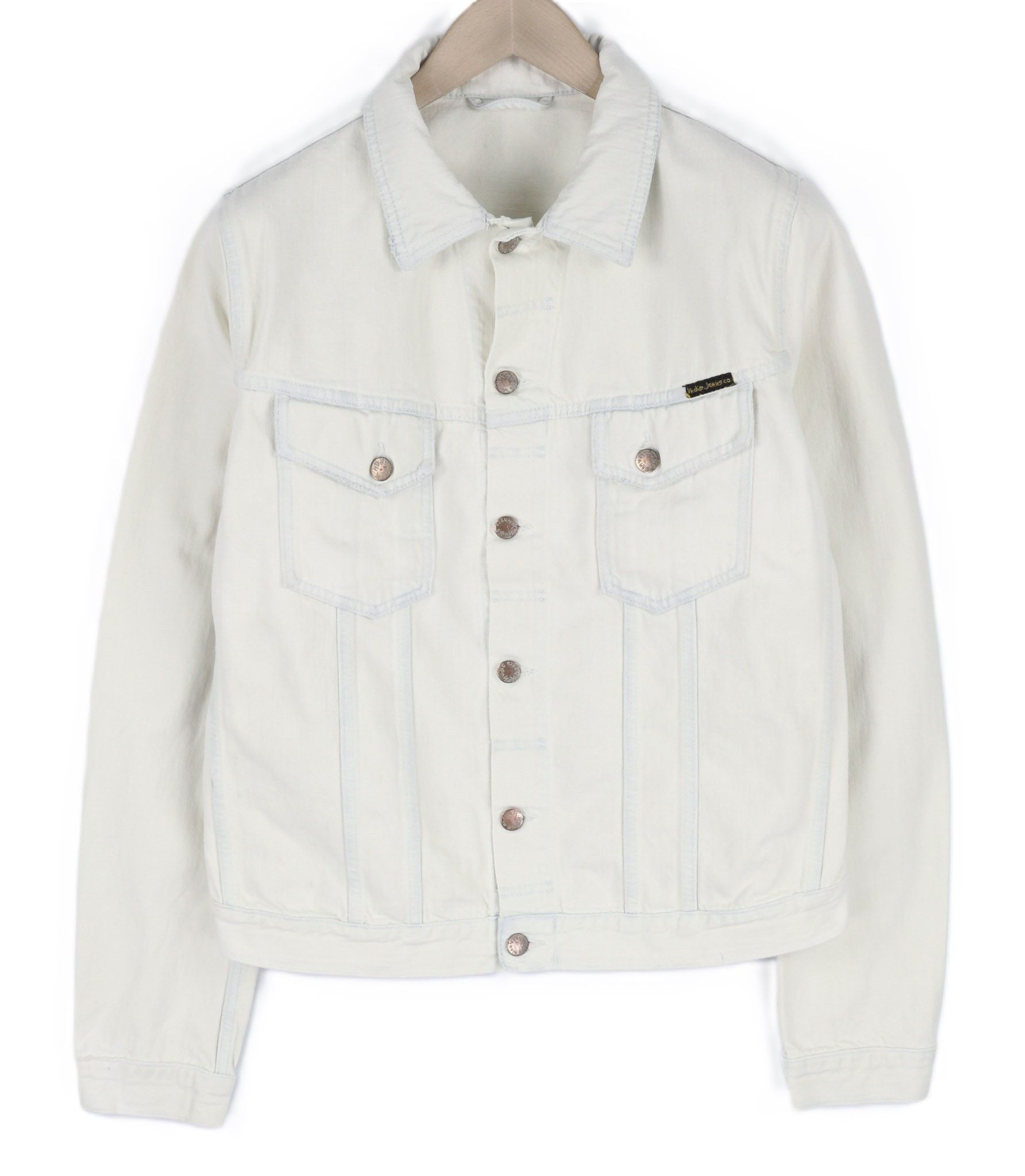 Nudie Jeans TERRY L Extreme Bleach Light Spread Logo Jacket 81028 Size US L / EU 52-54 / 3 - 1 Thumbnail
