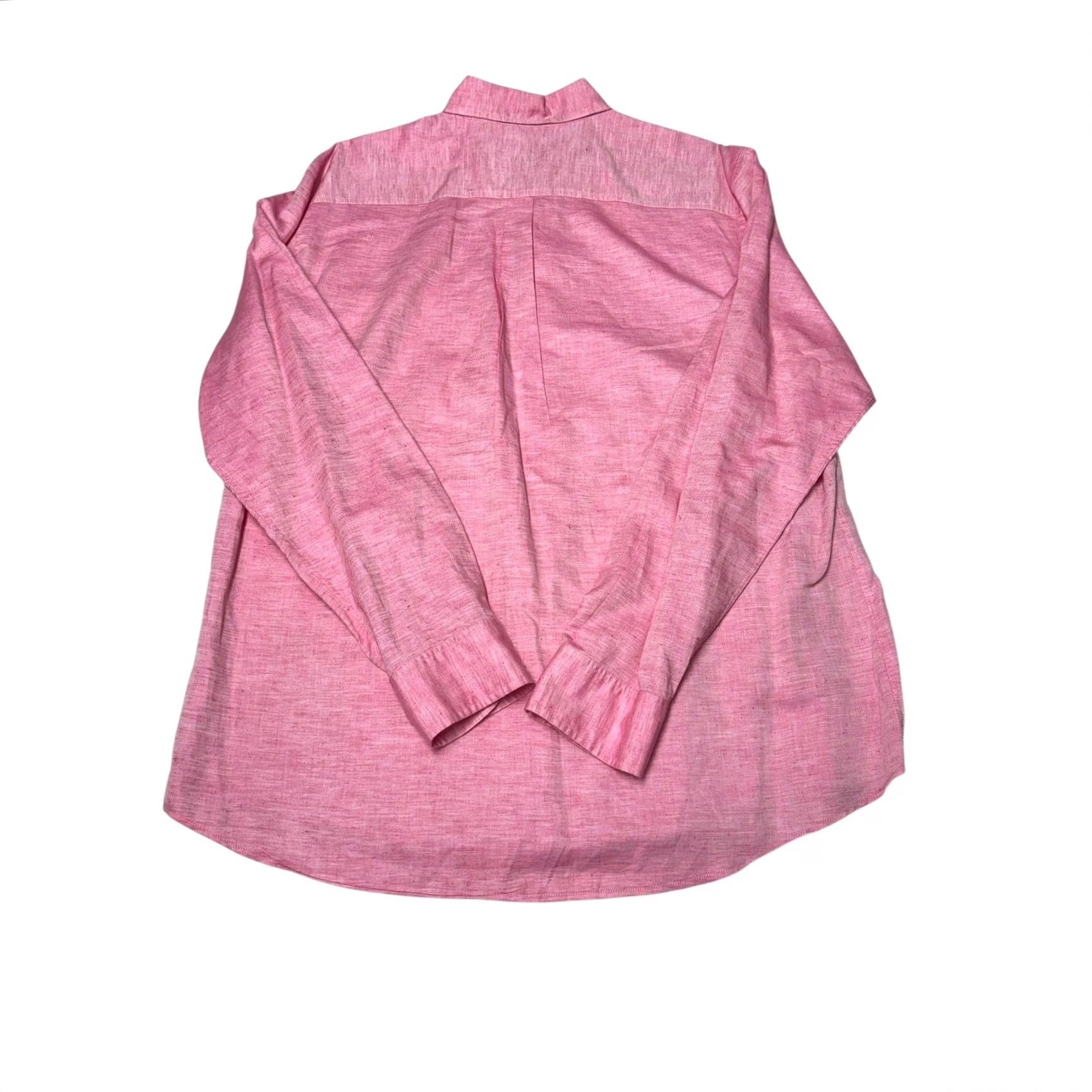 johnnie-O johnnie-O Mens Pink Linen Blend Long Sleeve Button-Down Shirt XL Size US XL / EU 56 / 4 - 6 Thumbnail
