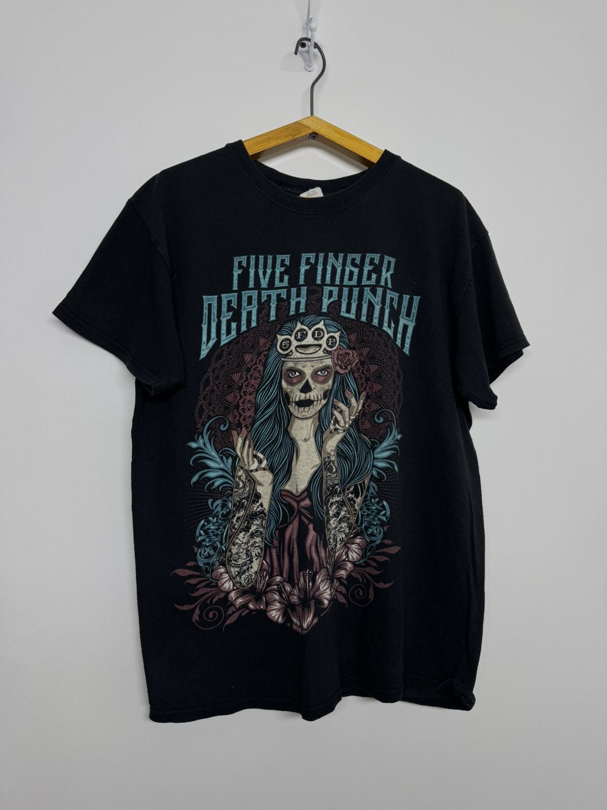 Gildan Vintage Y2k Five Finger Death Punch T-Shirt 00’s Size M / US 6-8 / IT 42-44 - 3 Thumbnail