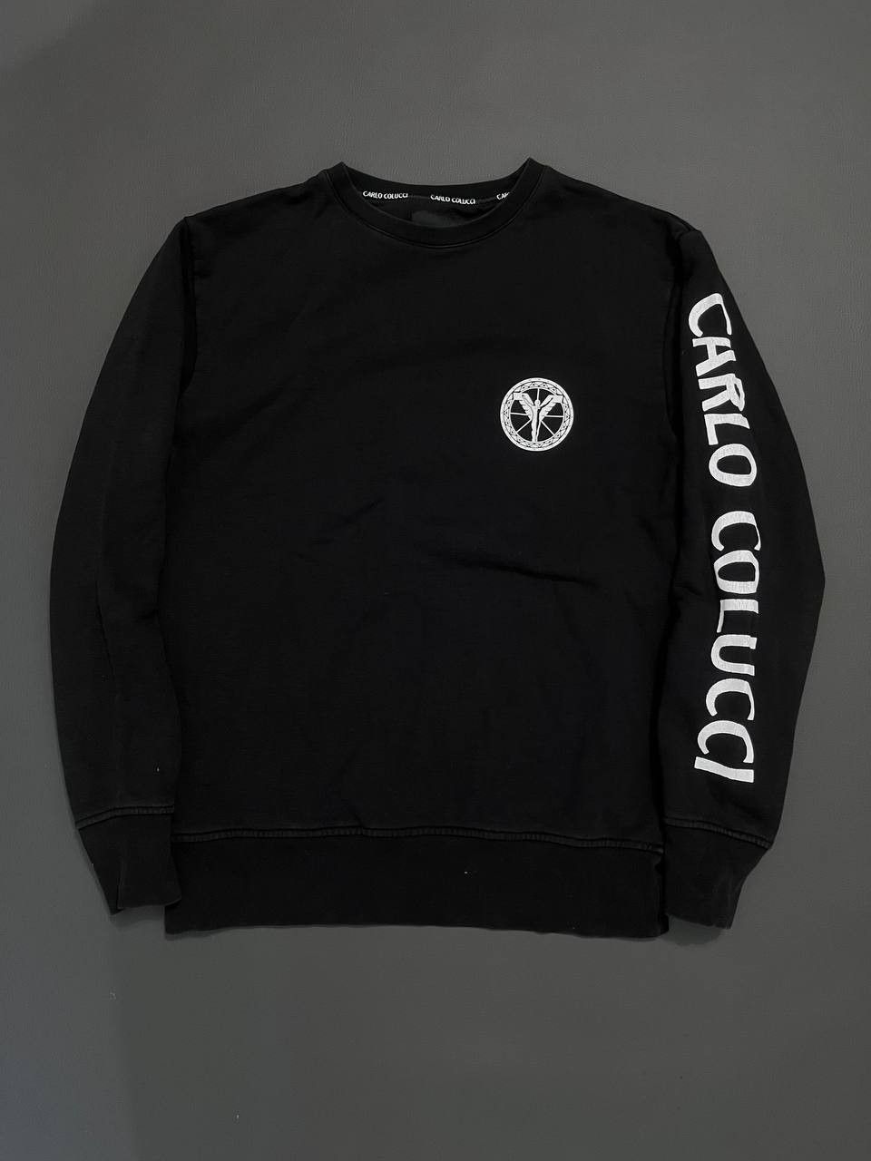 Carlo Colucci × Designer × Vintage Carlo Colucci Sweatshirt Basic Line Black Size US M / EU 48-50 / 2 - 1 Thumbnail