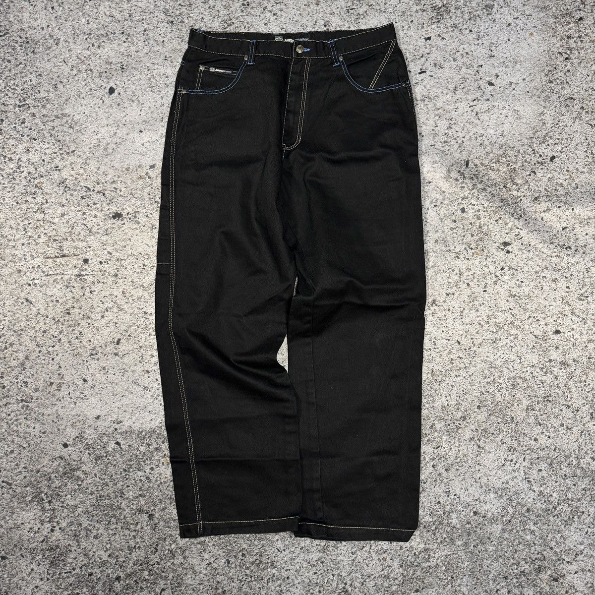 Vintage Y2K Jordin Black Wide Baggy Skater Jeans ERD Grunge Jnco Size US 35 - 1 Thumbnail