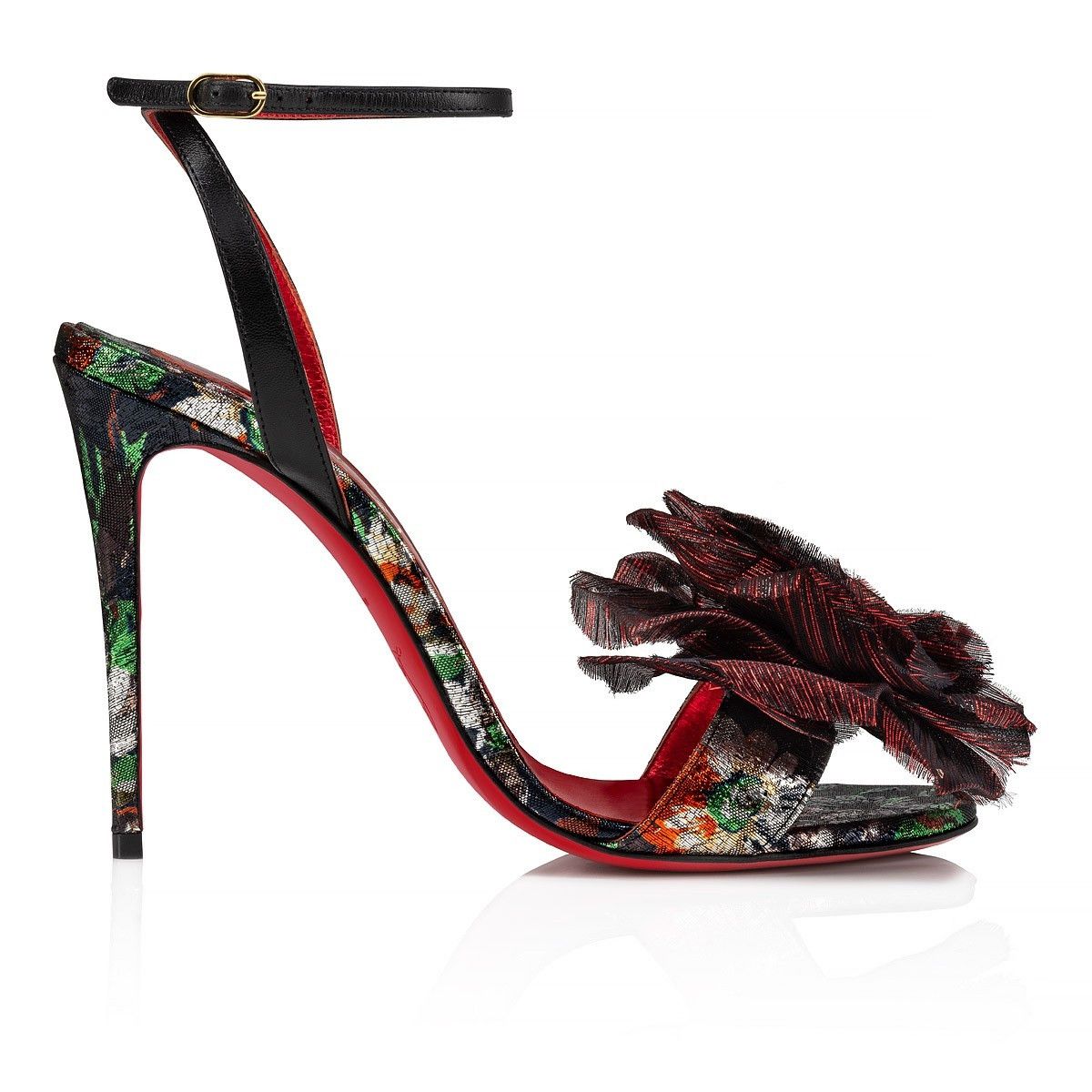 Christian Louboutin o1s1wg110924 Flora Queen Heeled in Black Size US 5 / IT 35 - 2 Thumbnail