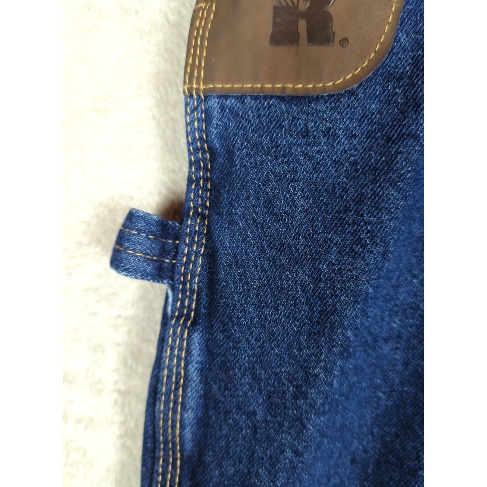 Wrangler Wrangler Riggs Workwear Jeans Men 40 x 34 Denim Blue Relaxed Fit 5-Pocket Zipper Fly Workwear Solid Dark Wash Mens Size US 40 / EU 56 - 3 Thumbnail