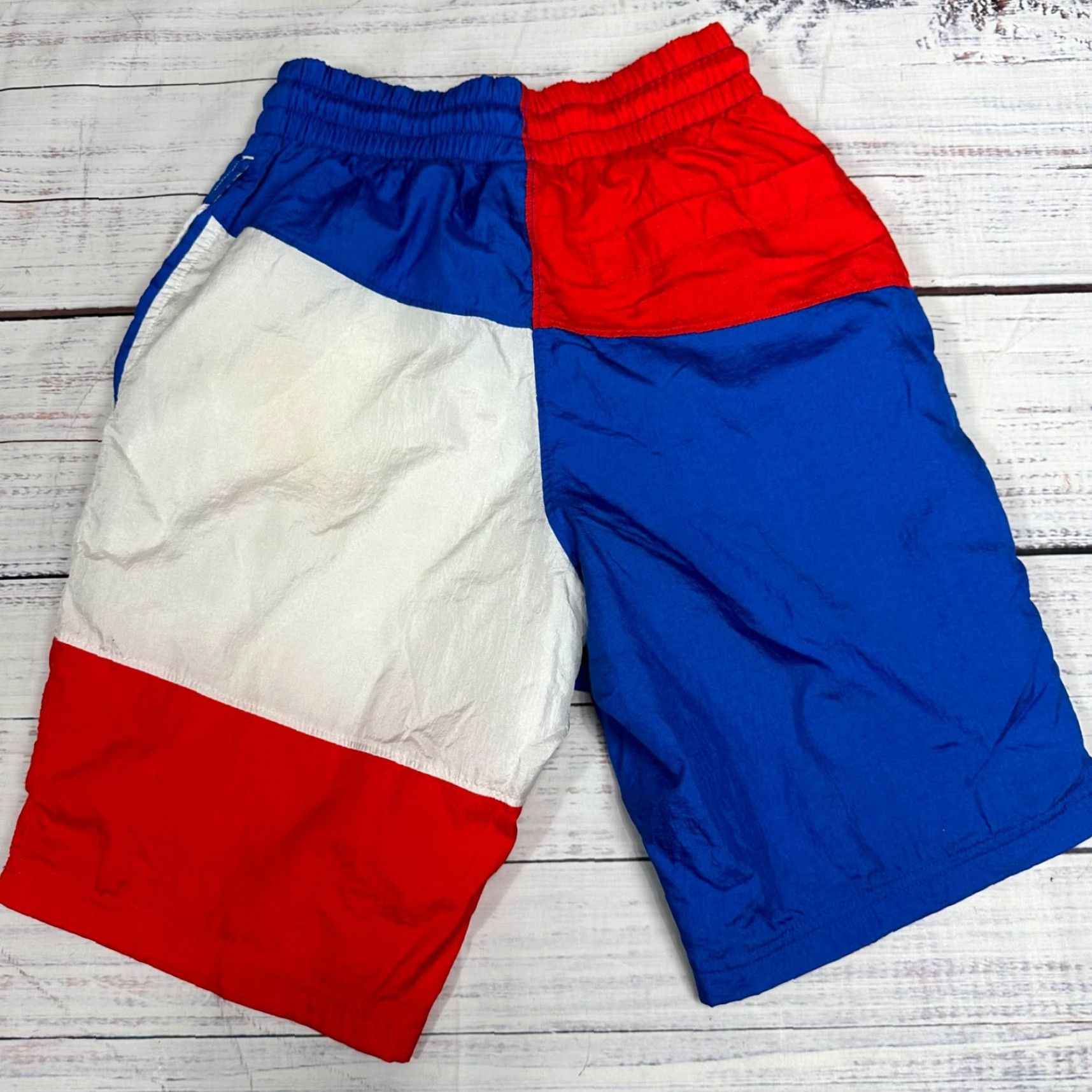 Champion Champion Mens XS Colorblock Nylon Athletic Shorts Red White Blue Logo Size US 27 - 7 Thumbnail