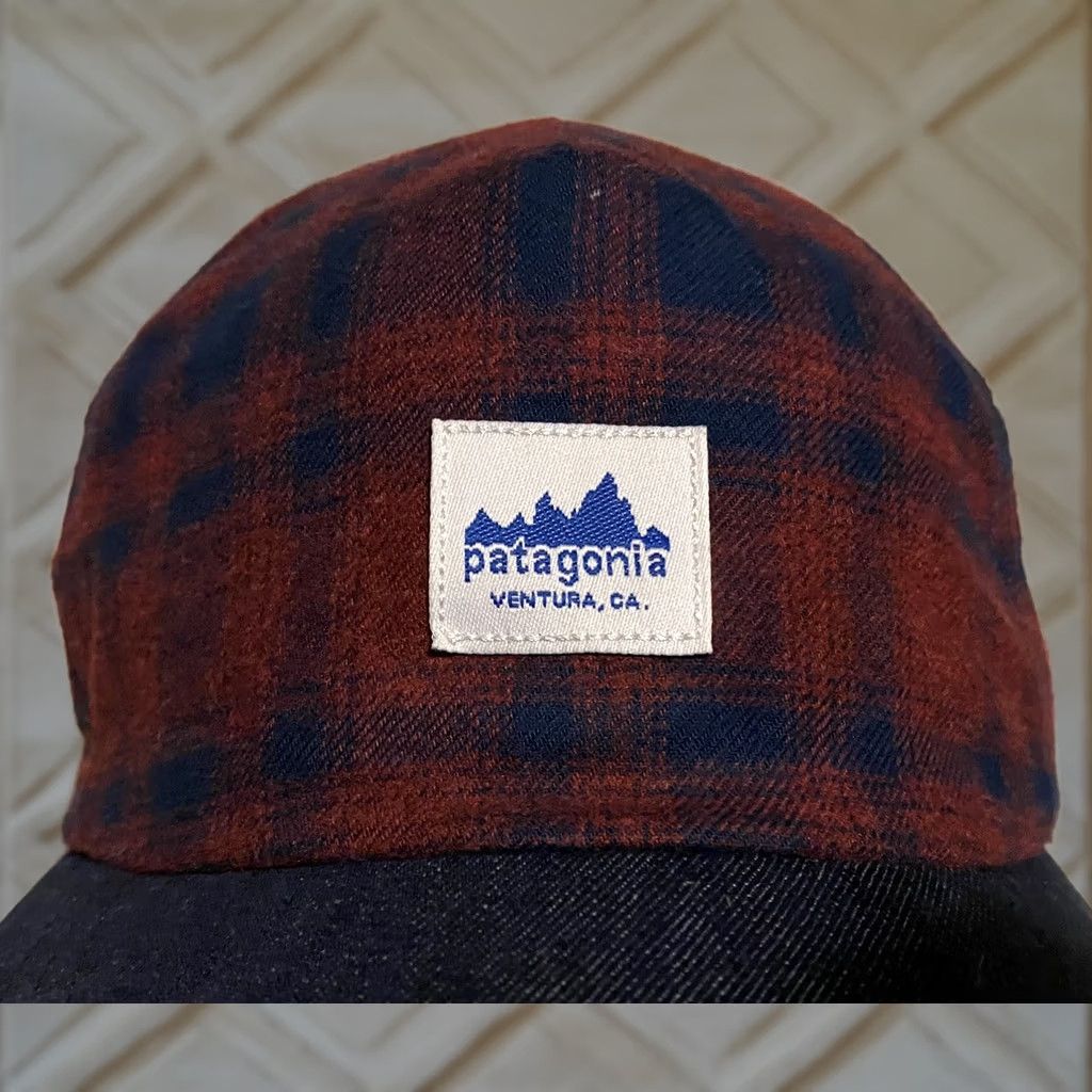Patagonia Patagonia Hat Cap Snap Back Adjustable Blue Red Plaid Cotton Mens Unisex Adults Cap Snapback Vintage No Size ONE SIZE - 1 Thumbnail