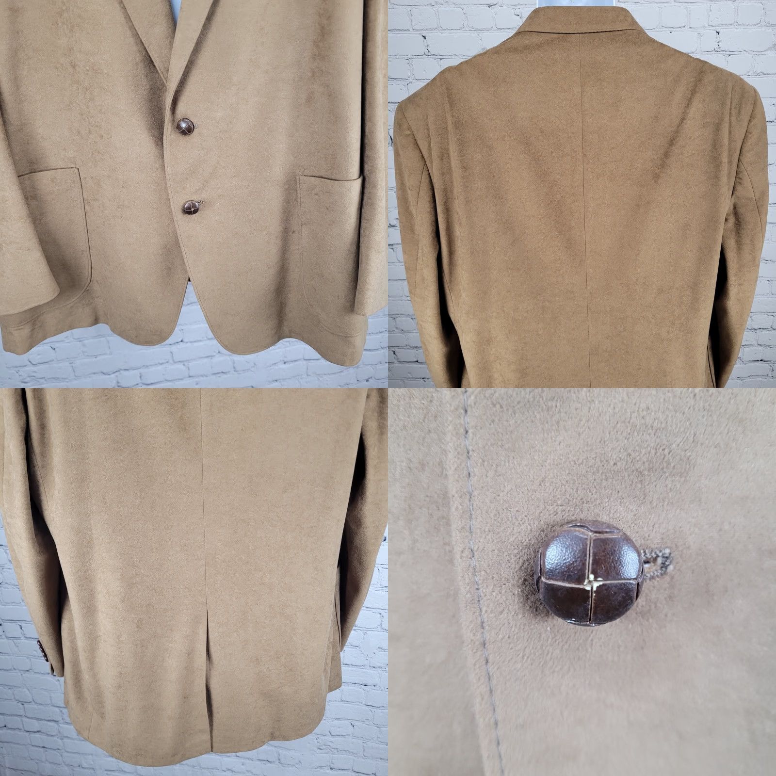 McGregor VINTAGE McGregor Brown Sport Coat Jacket Notch Single-Vented 2 Button 50R Mens White? Size US M / EU 48-50 / 2 - 8 Thumbnail