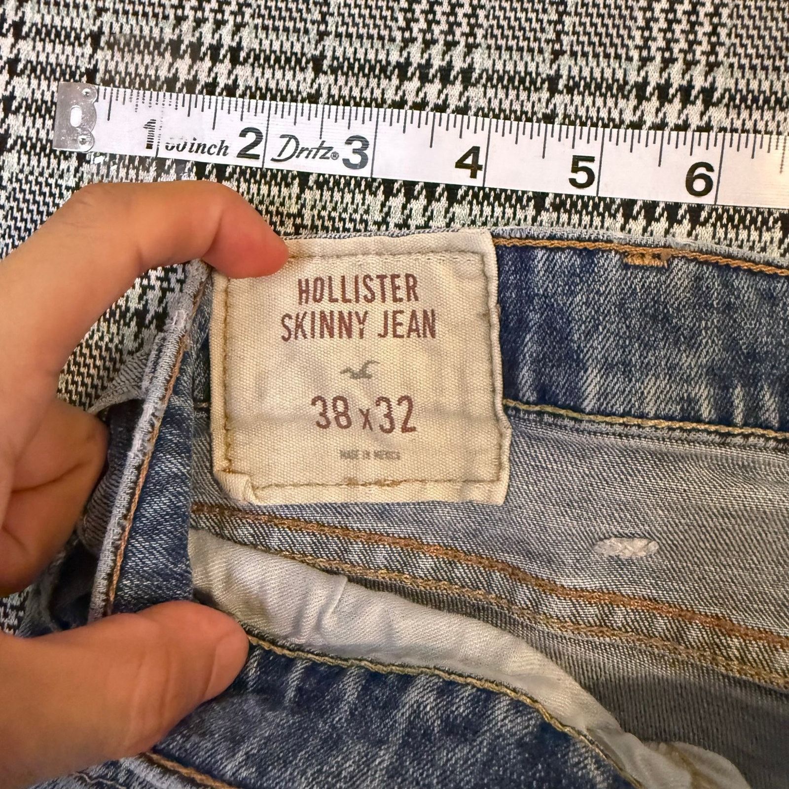 Hollister Hollister Men's Jeans Light Blue Denim Skinny Stretch 38x32 Size US 38 / EU 54 - 4 Thumbnail
