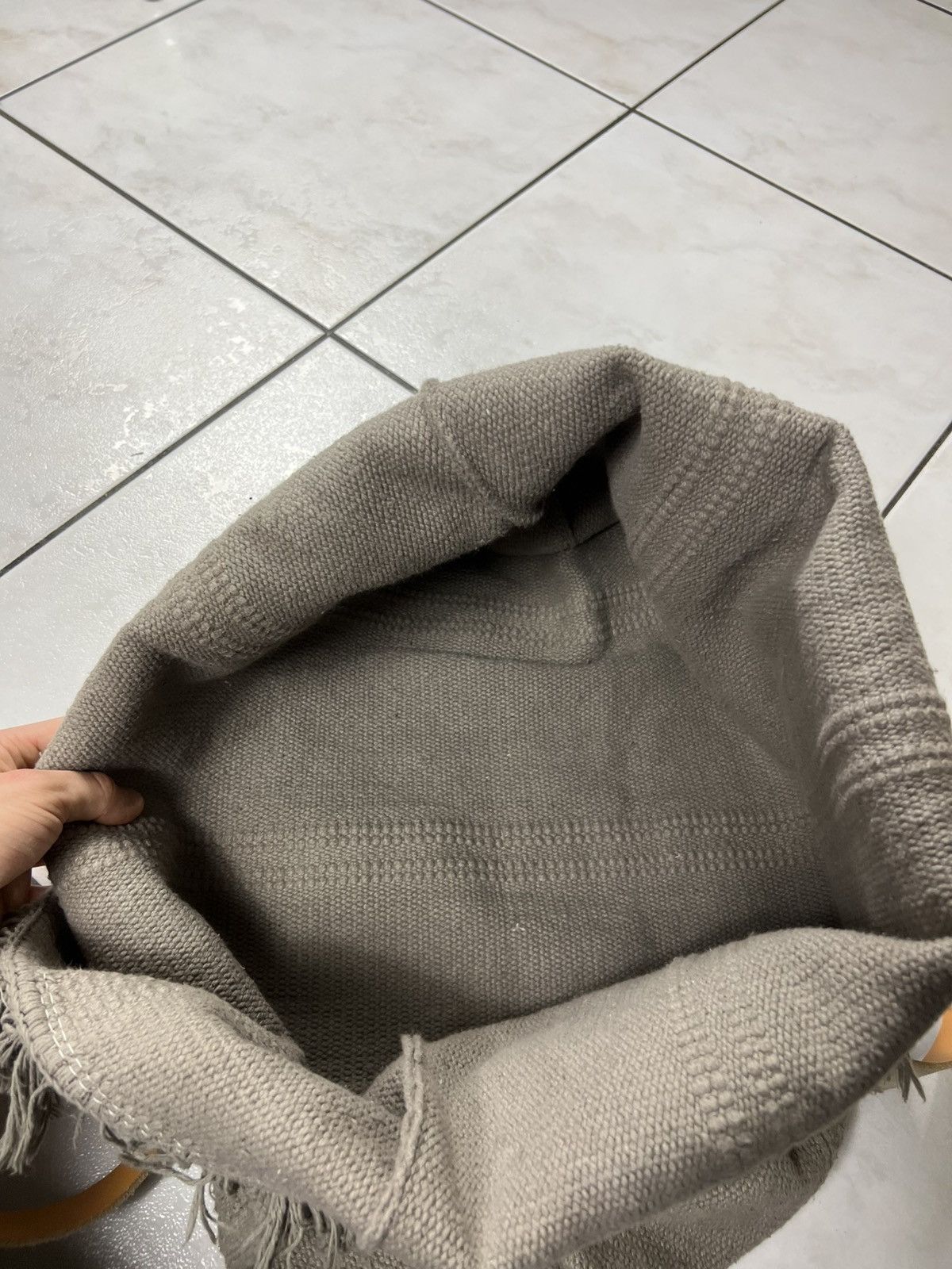 Loewe Loewe big tote bag knitted canvas fringle leather logo Size ONE SIZE - 23 Thumbnail