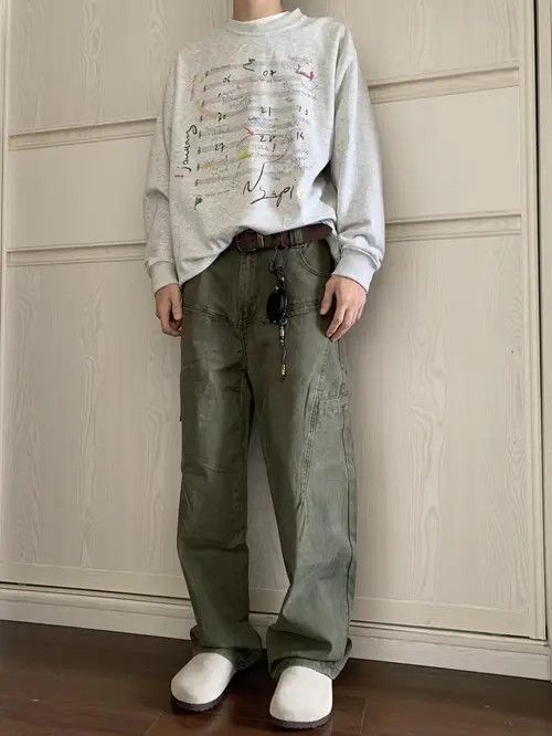 Japanese Brand × Jean Green Vintage Multi-Pocket Loose Straight Cargo Jeans Size US 32 / EU 48 - 3 Thumbnail