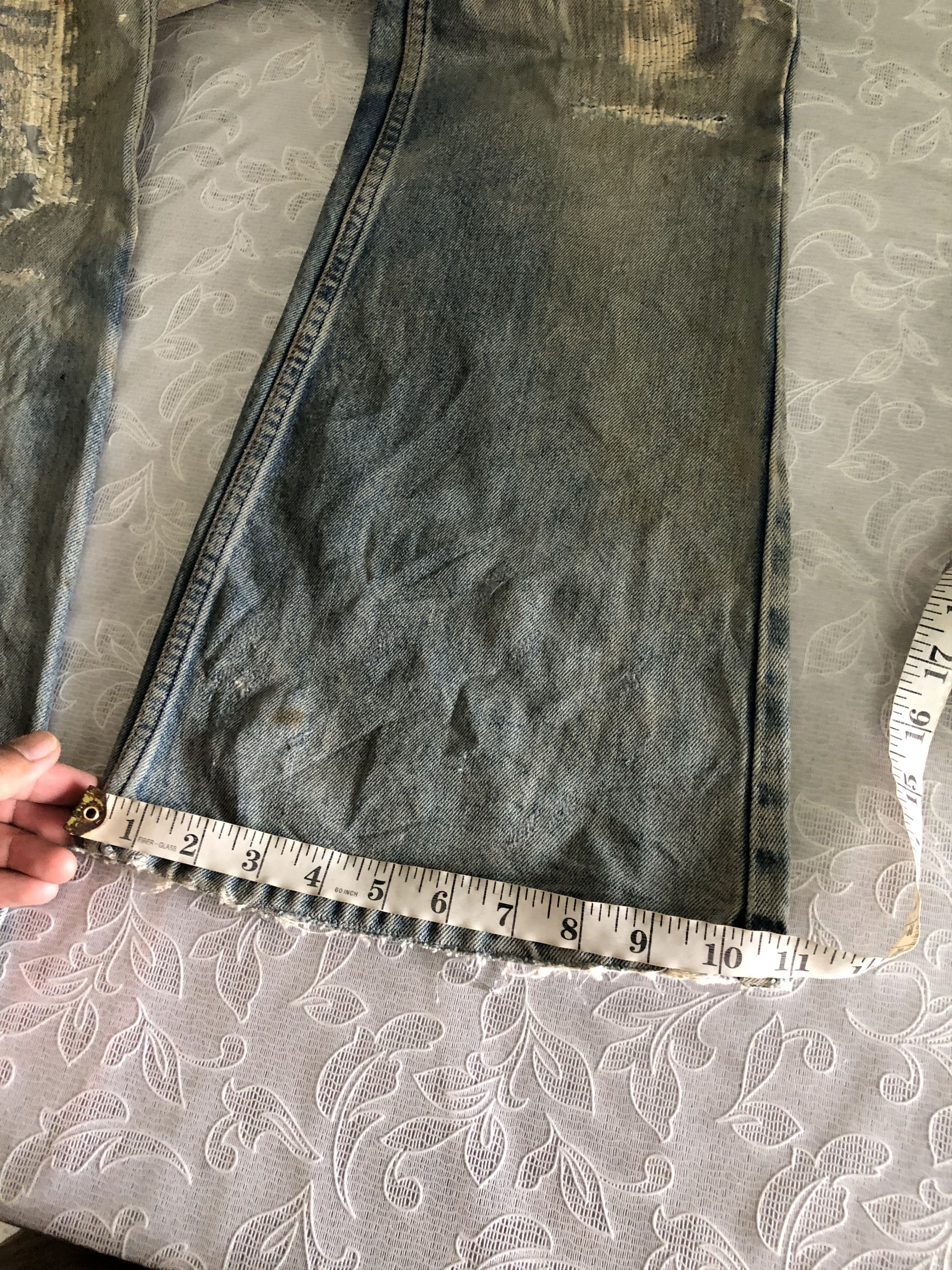 Levi's Vintage 90s Levis Distressed Denim Flare Pants Size US 29 - 22 Thumbnail