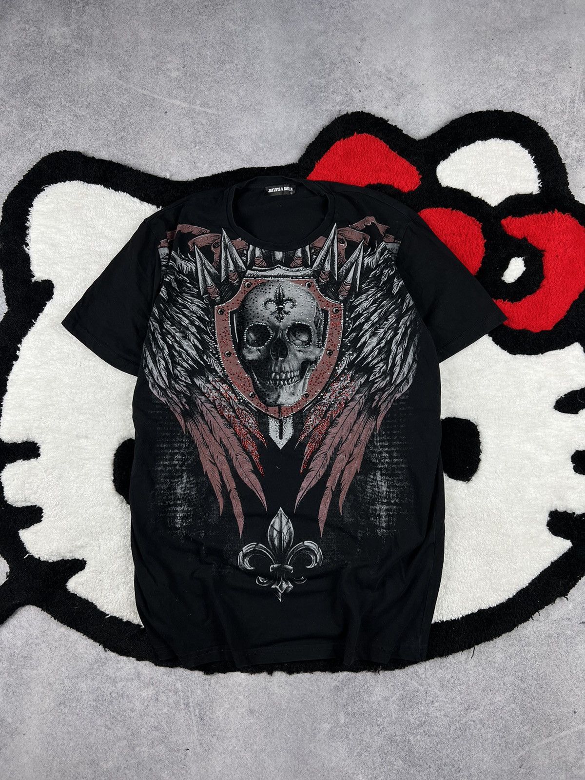 Vintage Crazy Y2K Vintage Affliction Style Skulls Skeleton Tee Shirt Size US L / EU 52-54 / 3 - 1 Thumbnail