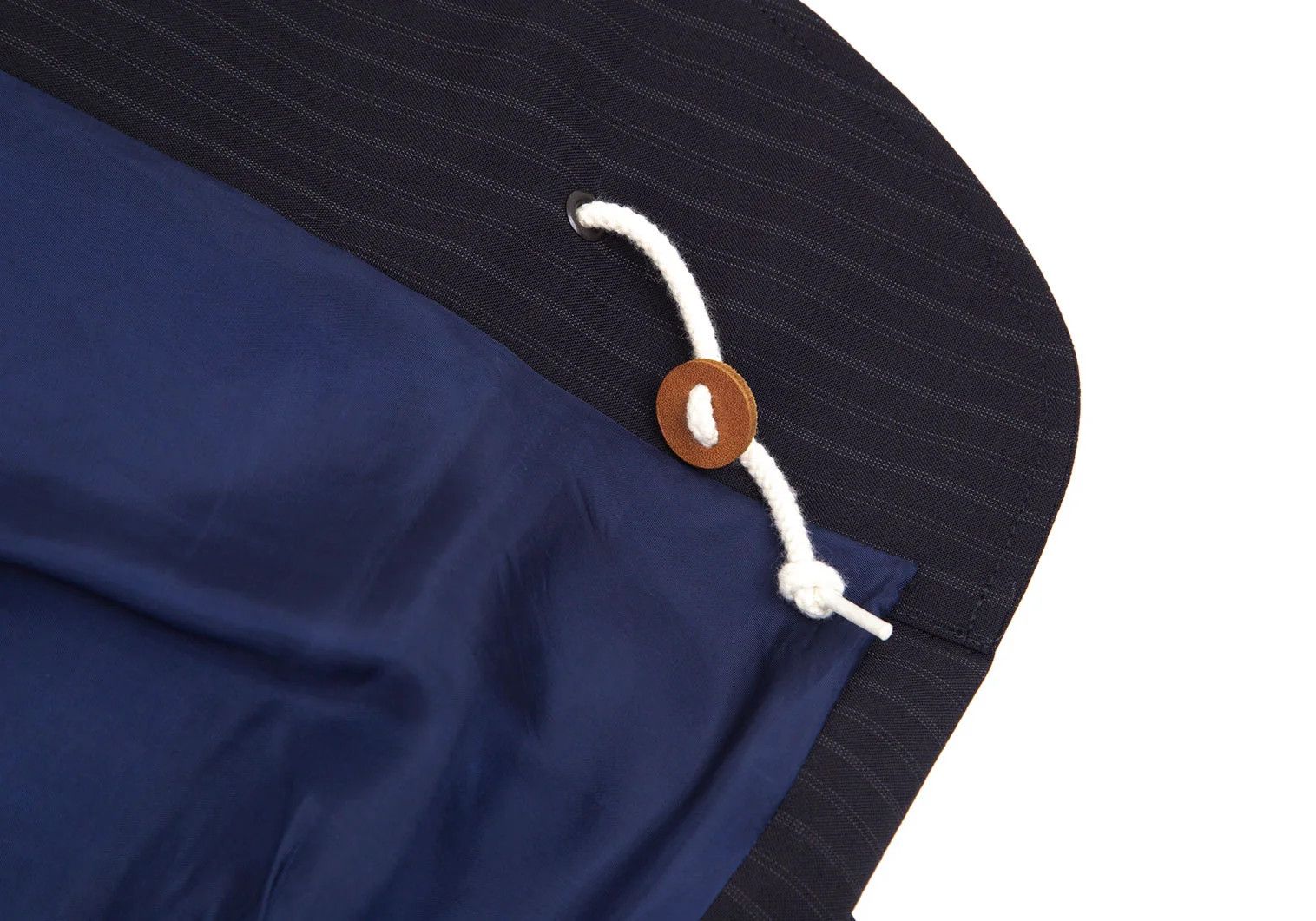 Junya Watanabe Front Mixed Material Stripe Jacket in Blue Black, Size M Size US M / EU 48-50 / 2 - 12 Thumbnail