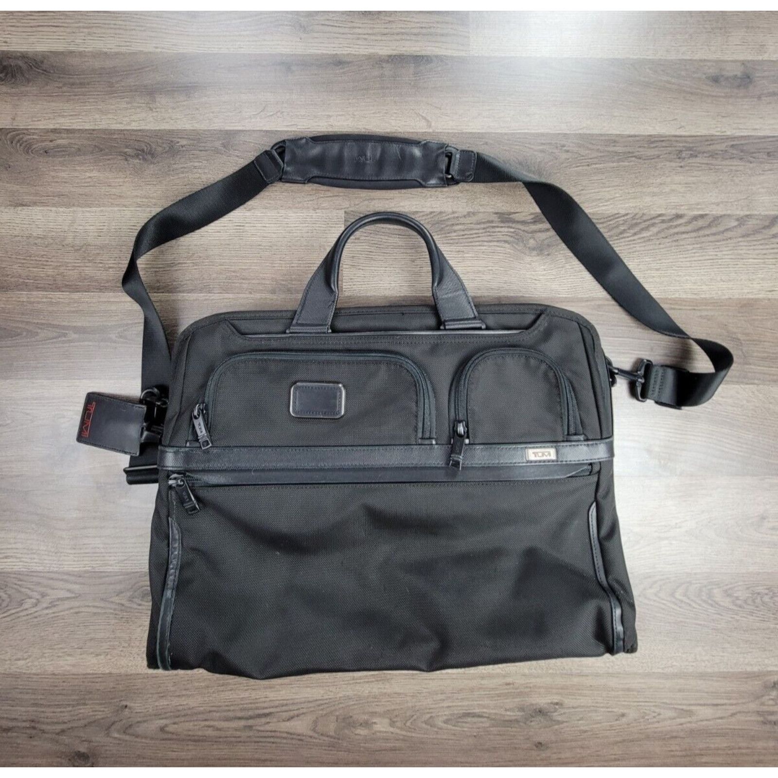 Tumi TUMI Alpha Black Nylon Ballistic Messenger Laptop Briefcase Bag 3 ...