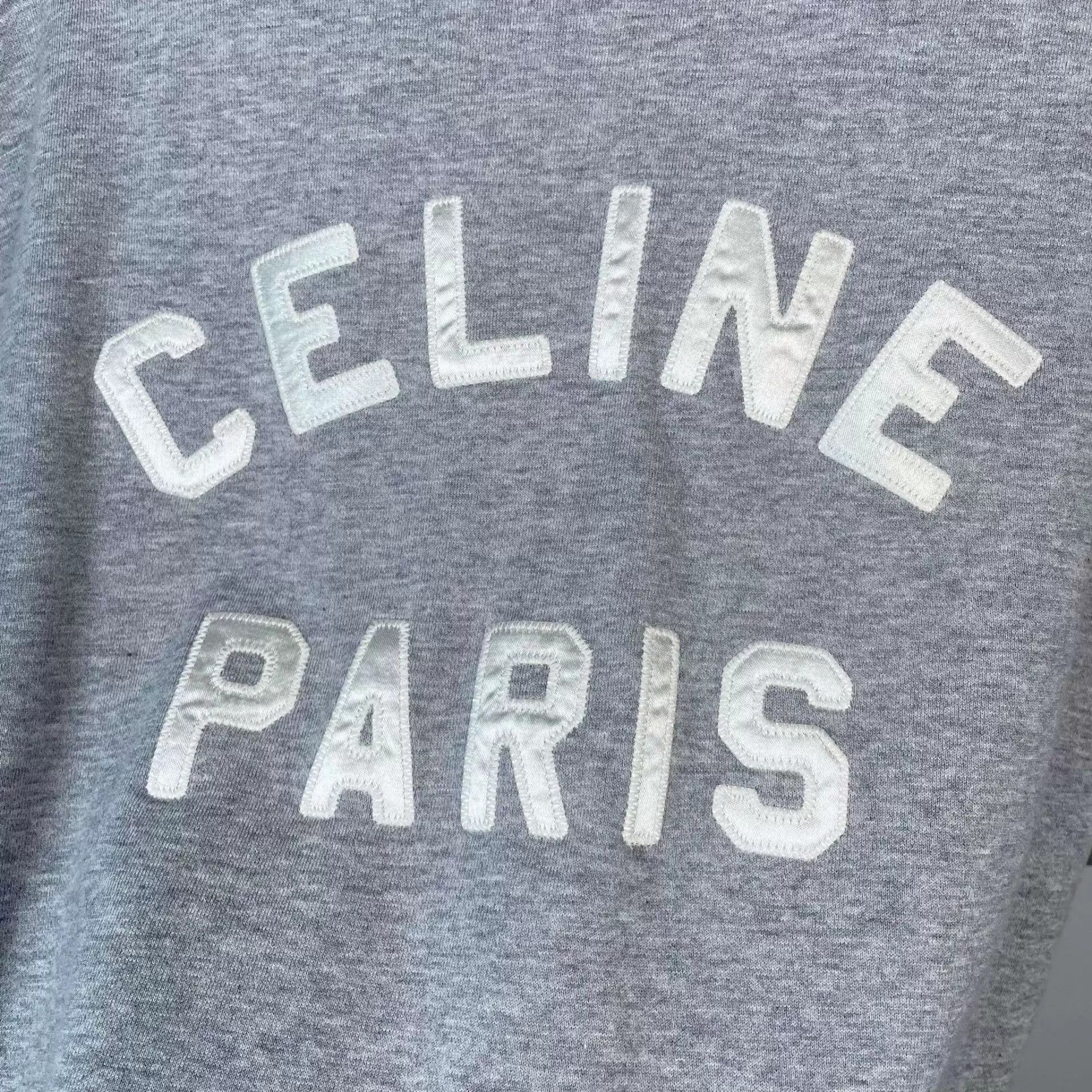 Celine Celine gray blend short-sleeve sweatshirt XS Size XS / US 0-2 / IT 36-38 - 7 Thumbnail