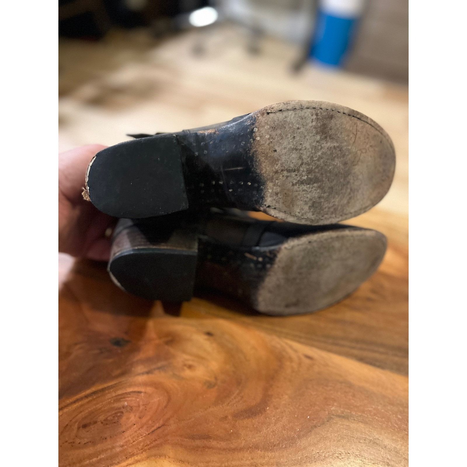 FREEBIRD Freebird Sammi Distressed Leather Ankle Boots Strappy Buckle Size US 7 / IT 37 - 5 Thumbnail