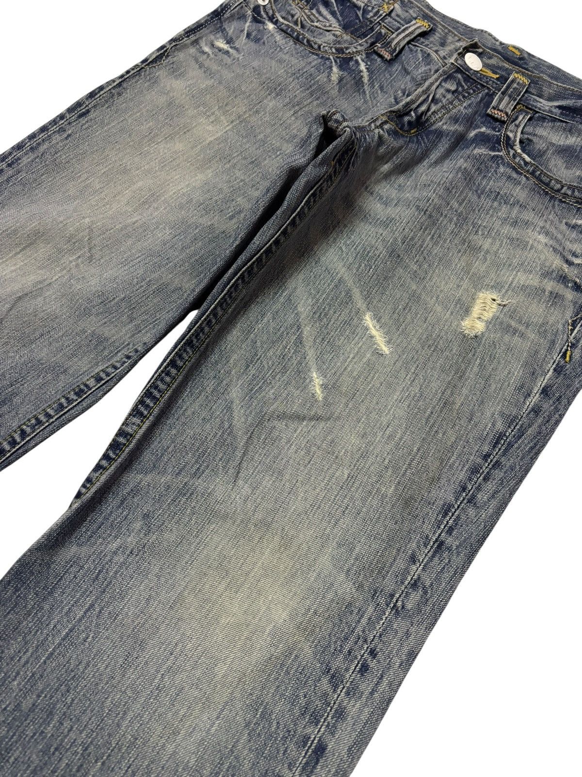 Japanese Brand Vtg Brappers Japan Cropped Distressed Jeans Size 30" / US 8 / IT 44 - 4 Thumbnail