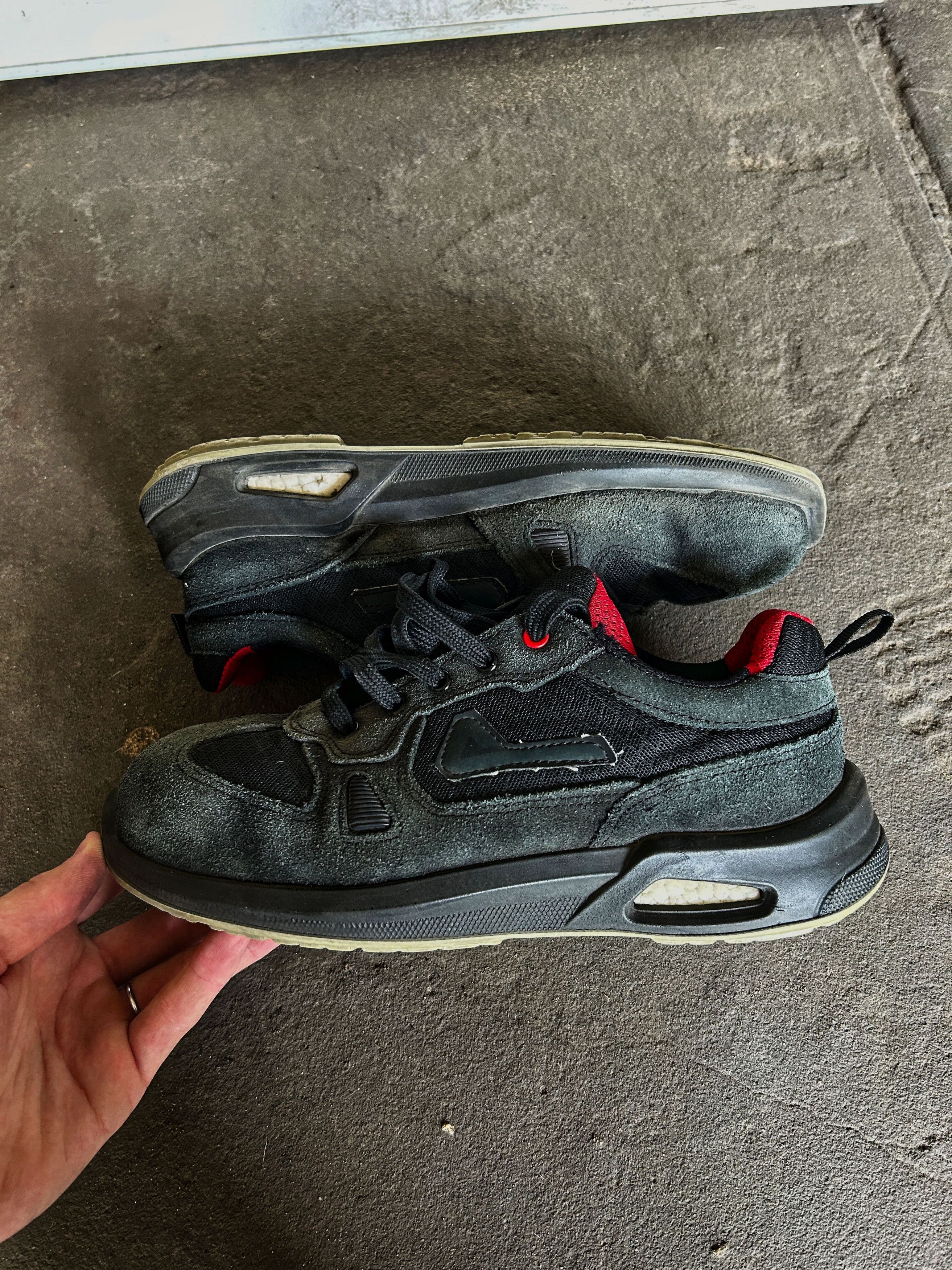 Vintage Black Sneakers Red Lining Chunky Y2K Streetwear Casual Size US 9 / EU 42 - 5 Thumbnail