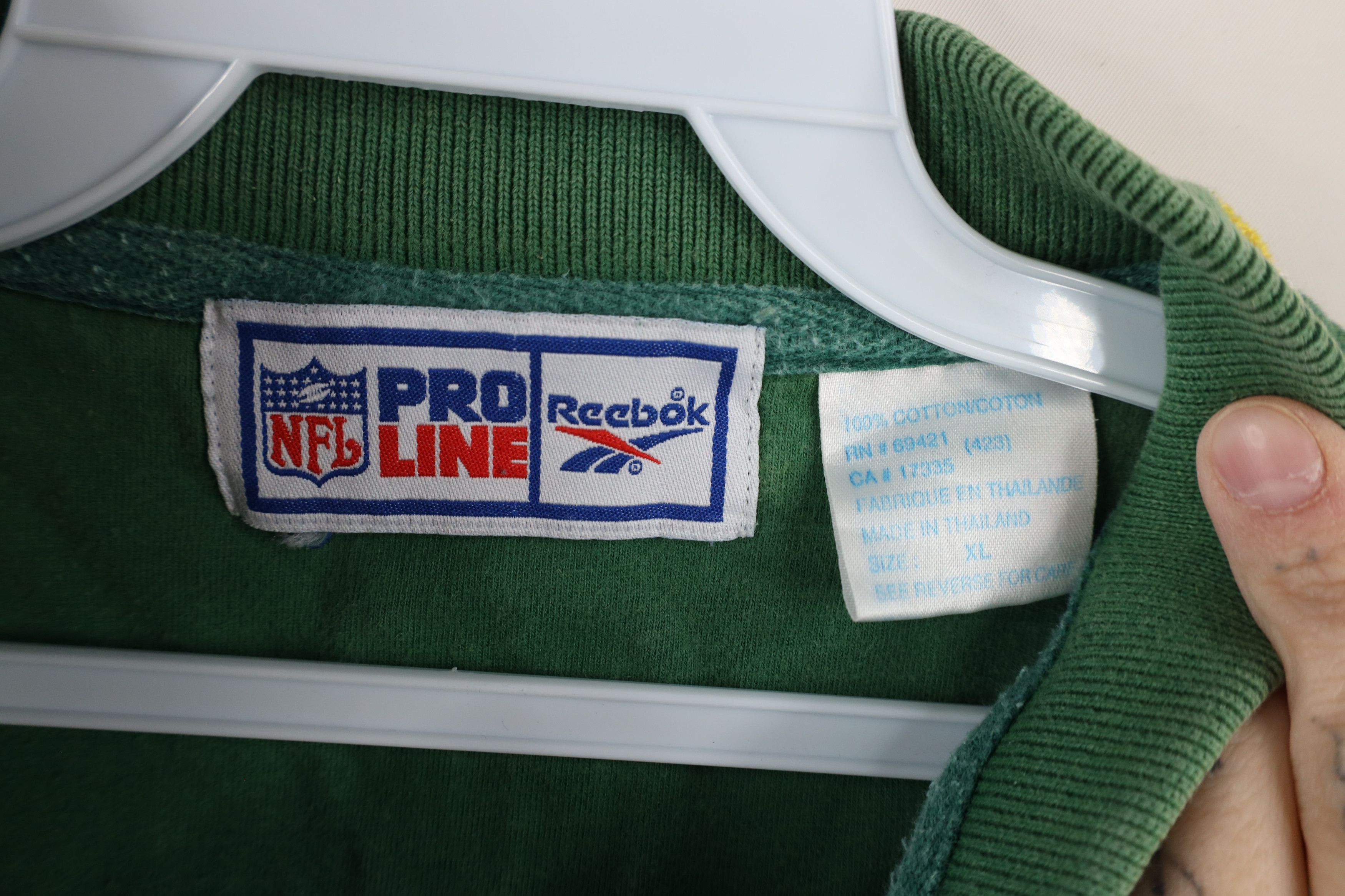 Reebok × Vintage Vintage 90s Reebok Green Bay Packers Football Polo Shirt Size US XL / EU 56 / 4 - 9 Thumbnail