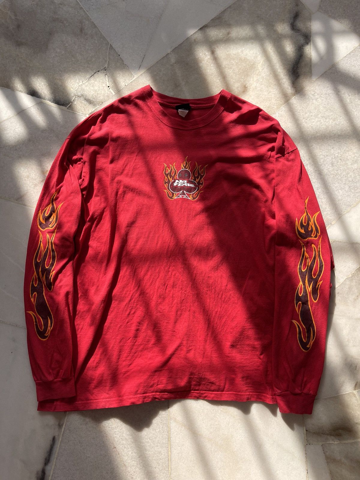 Hook-Ups × No Fear × Vintage 90s No Fear Flame Long Sleeve Size US XL / EU 56 / 4 - 10 Thumbnail