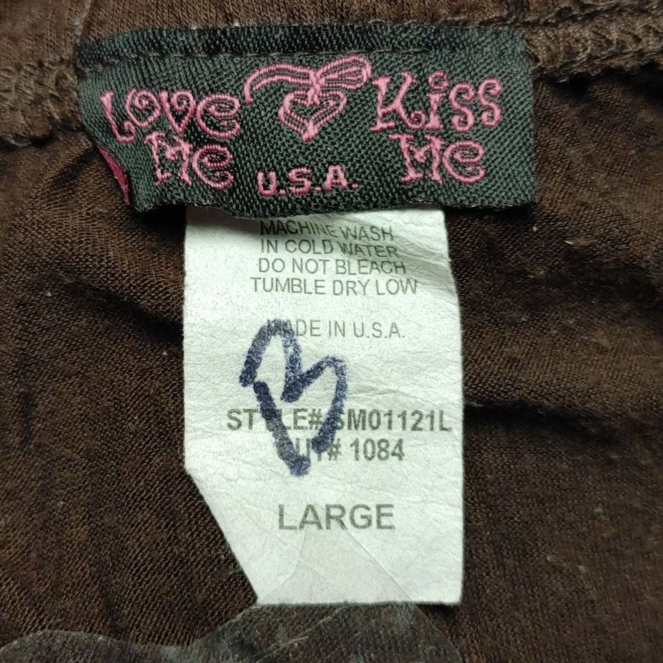 Other Love Me | Kiss Me Women's Brown Stretch Waist Long Skirt LG Size 38" / US 16 / IT 52 - 2 Thumbnail