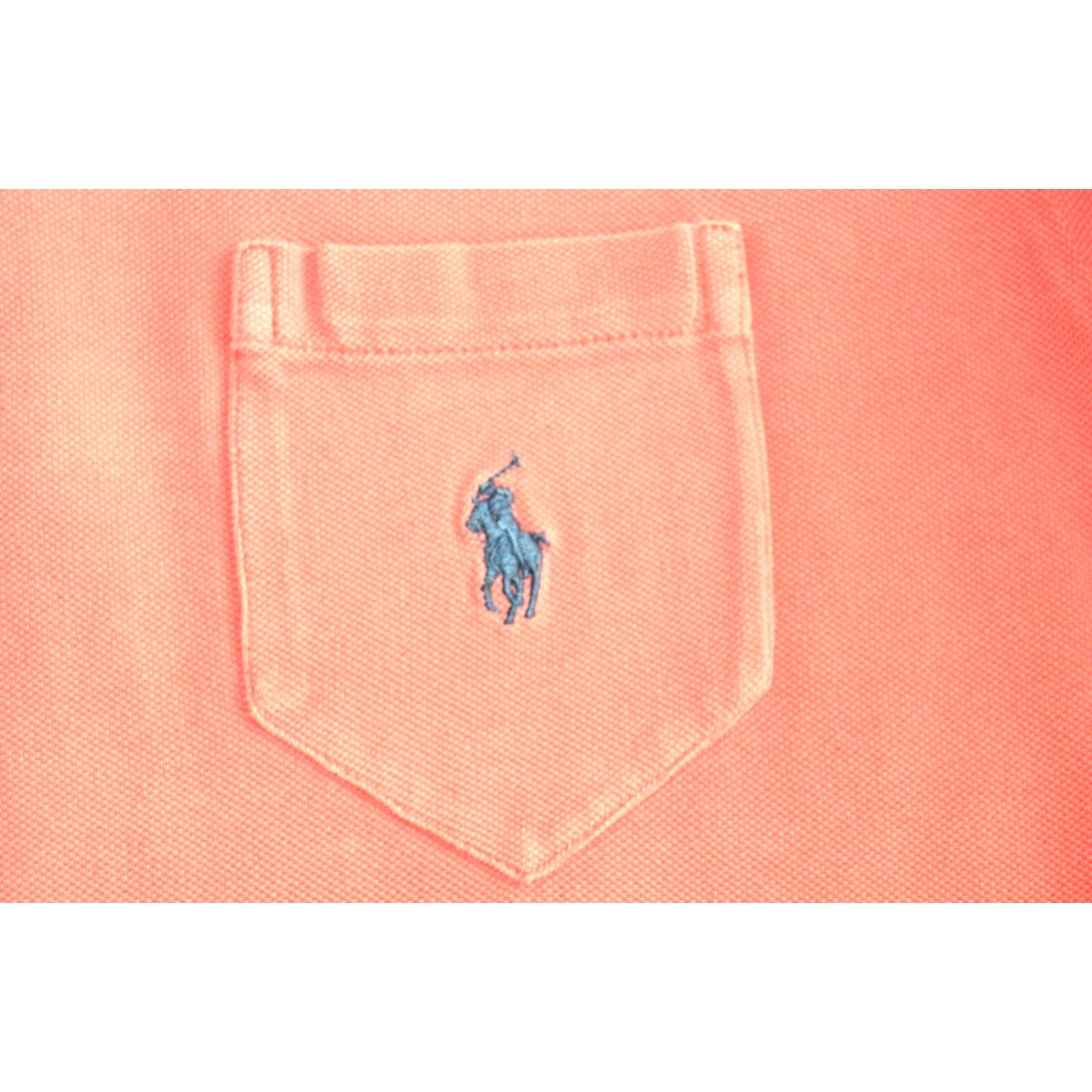 Polo Ralph Lauren VINTAGE Polo Ralph Lauren Polo Shirt Mens L Custom Fit Pink Pocket Cotton 100% Short Sleeve Button Embroidered Polo Pony Vintage Classic Preppy Mens Size US L / EU 52-54 / 3 - 3 Thumbnail